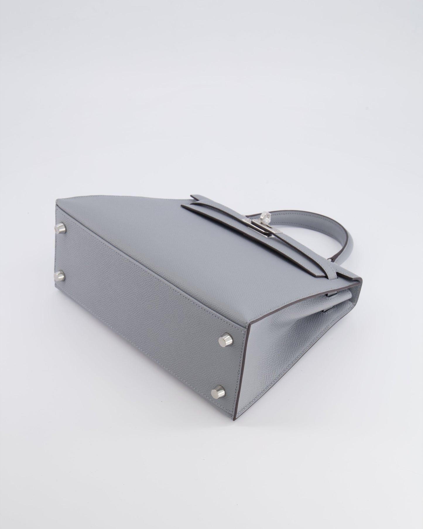 Hermès Kelly 25 Sellier Bag in Gris Pantin Epsom Leather with Palladium Hardware