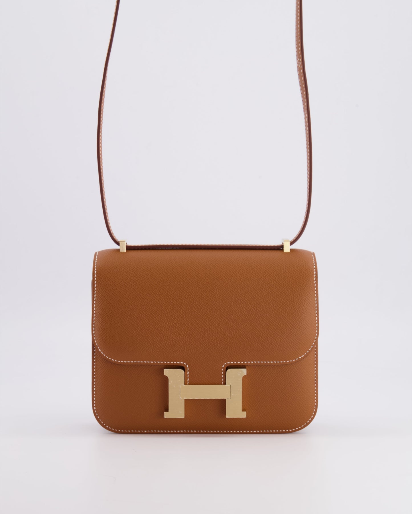 *RARE* Hermès Constance III 18 Miroir Bag in Gold Epsom Leather with Brushed Permabrass Hardware
