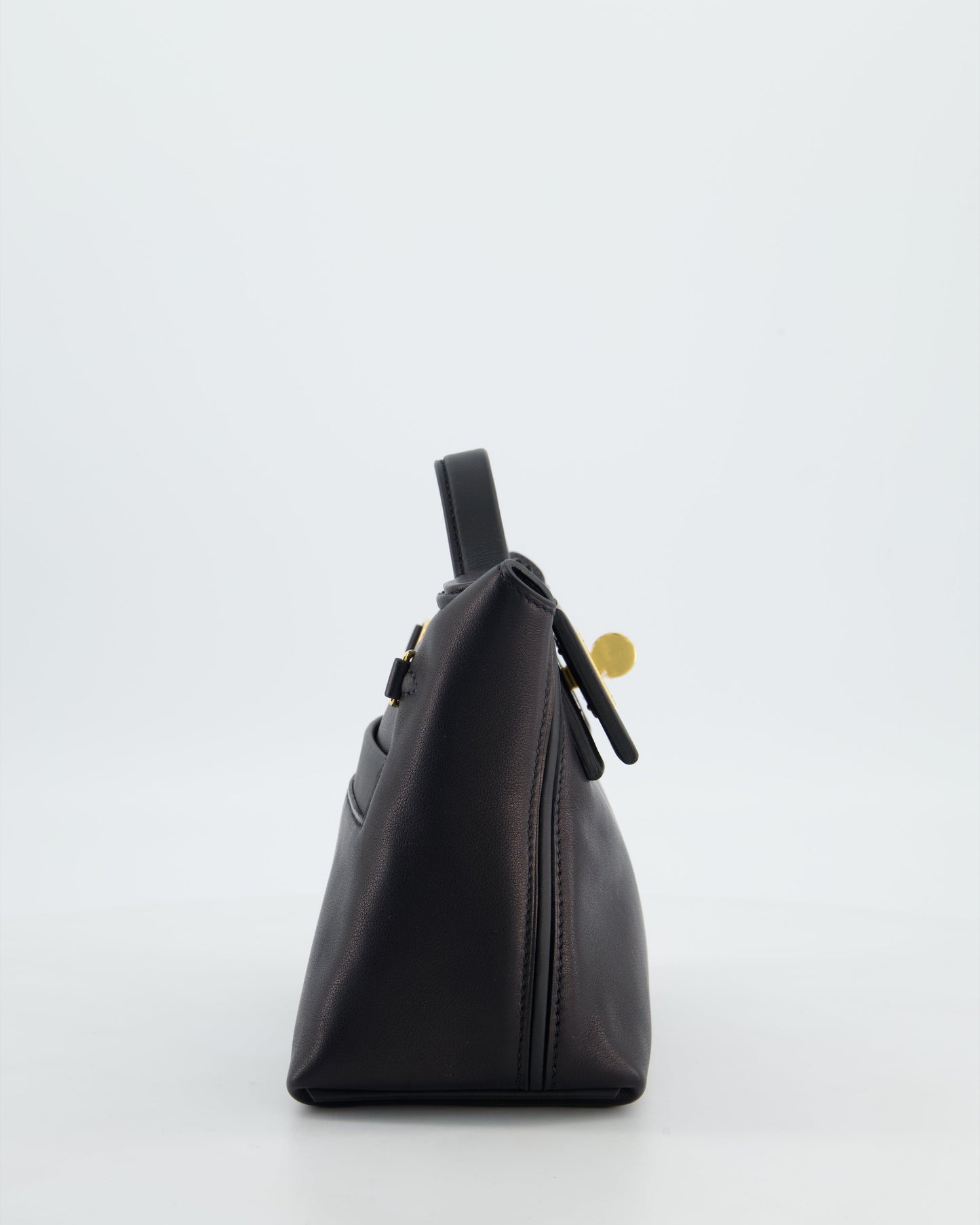 *RARE* Hermès 24/24 21 Bag in Noir Volupto and Noir Swift Leather with Gold Hardware
