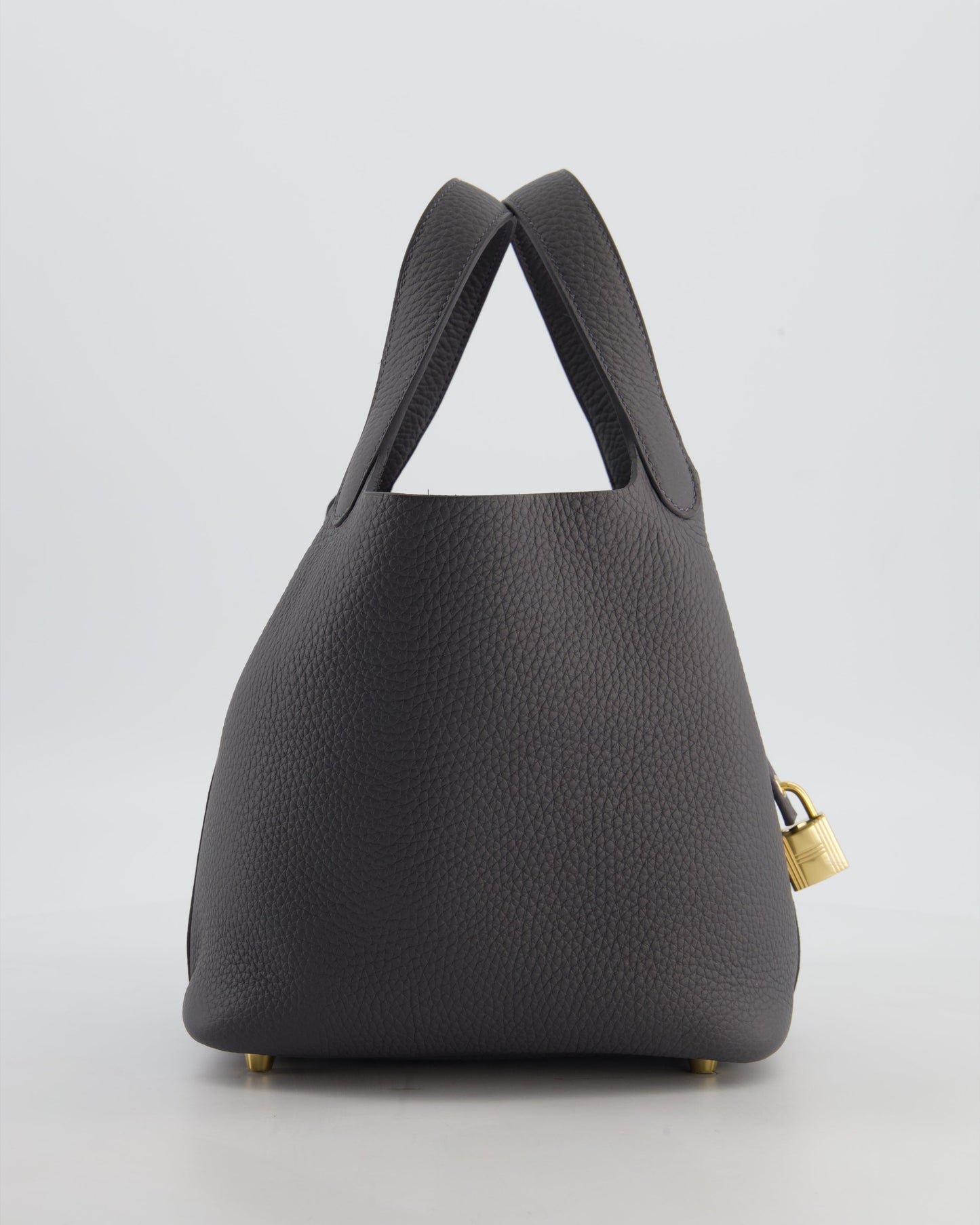 Hermès Picotin Lock 18 Bag in Ardoise Clemence Leather with Permabrass Hardware