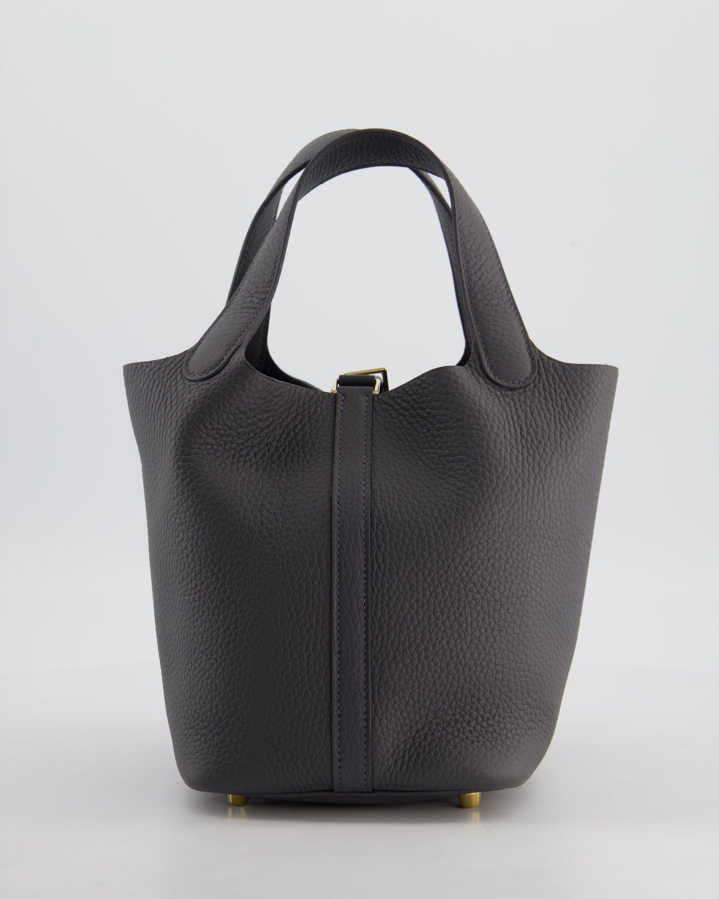 Hermès Picotin Lock 18 Bag in Ardoise Clemence Leather with Permabrass Hardware