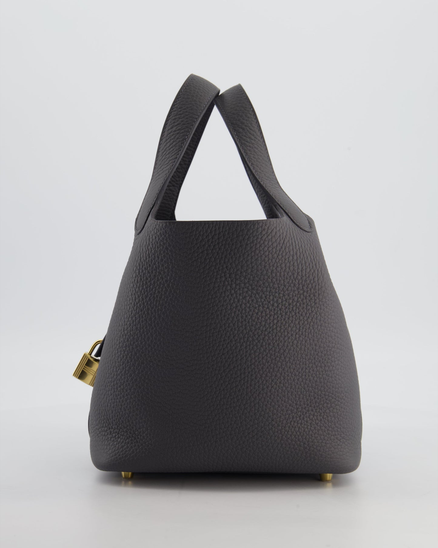 Hermès Picotin Lock 18 Bag in Ardoise Clemence Leather with Permabrass Hardware