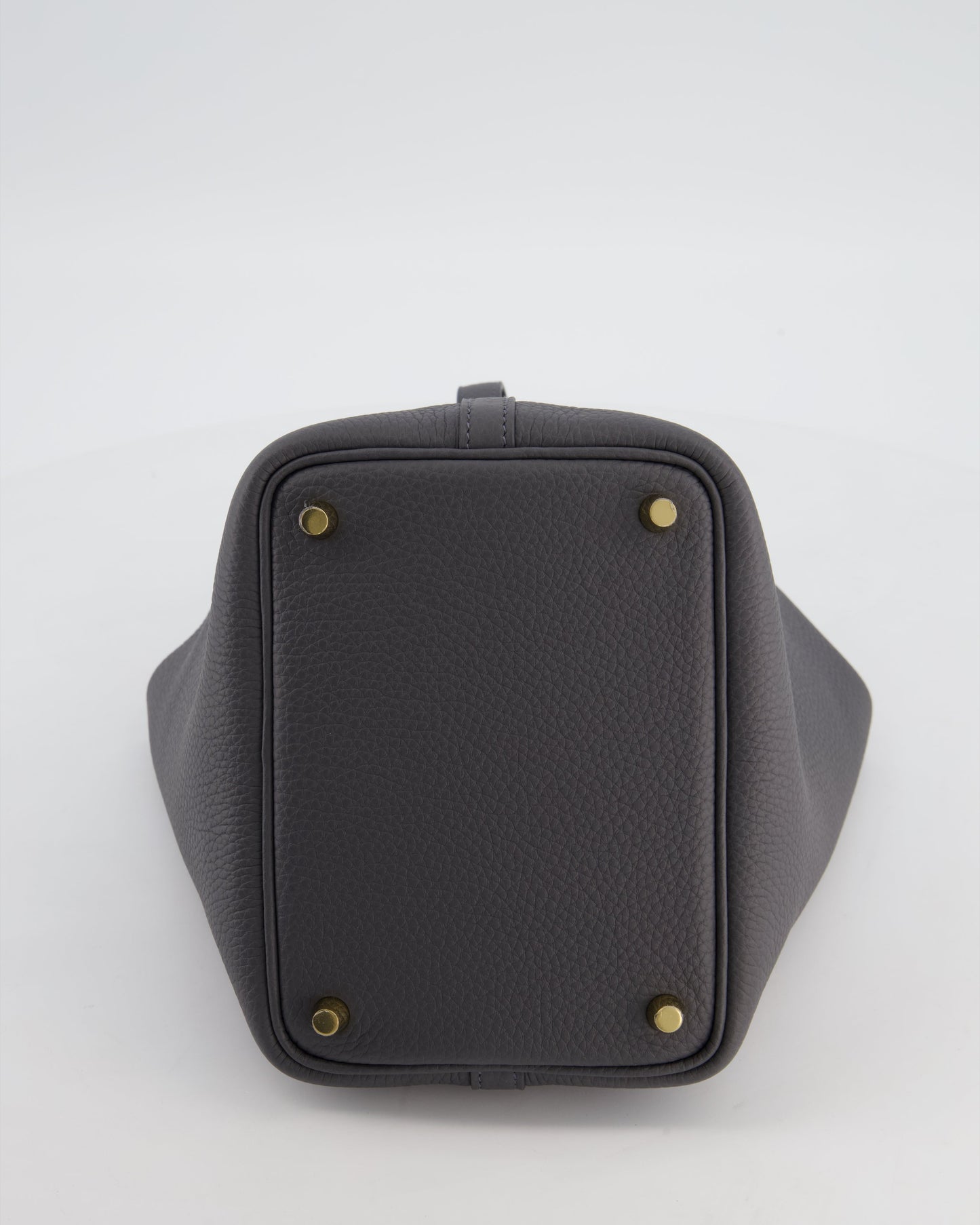 Hermès Picotin Lock 18 Bag in Ardoise Clemence Leather with Permabrass Hardware