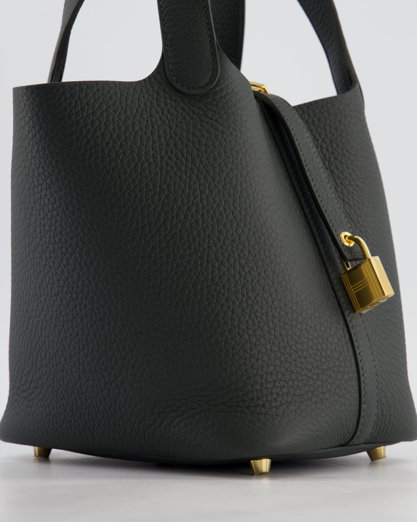 Hermès Picotin Lock 18 Bag in Vert Mangrove Clemence Leather with Permabrass Hardware
