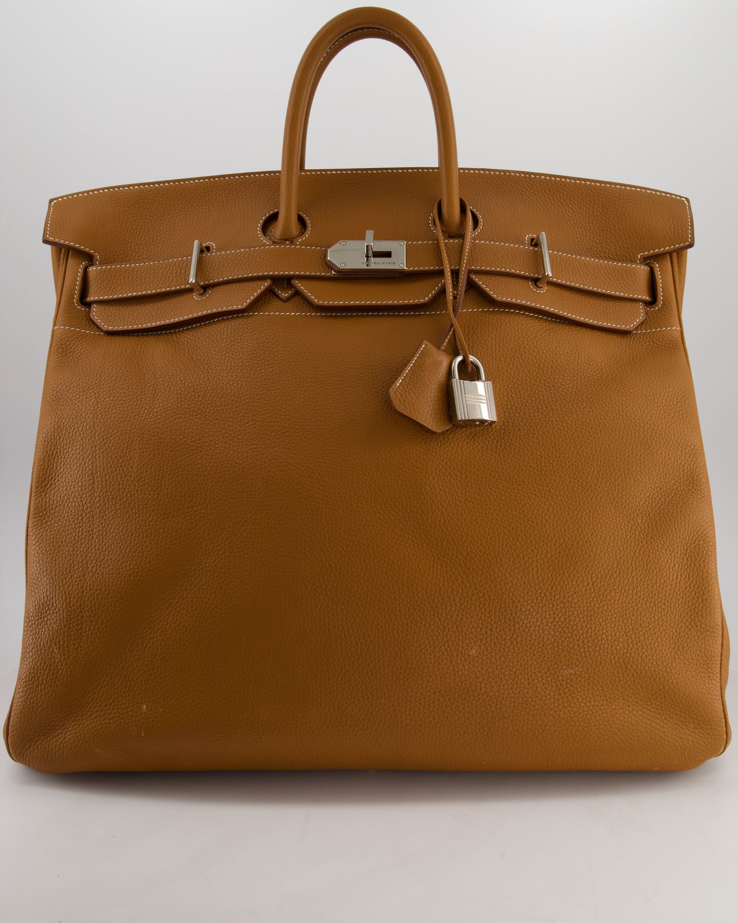 Hermès Haut à Courroies HAC 40 Bag in Gold Togo Leather with Palladium Hardware
