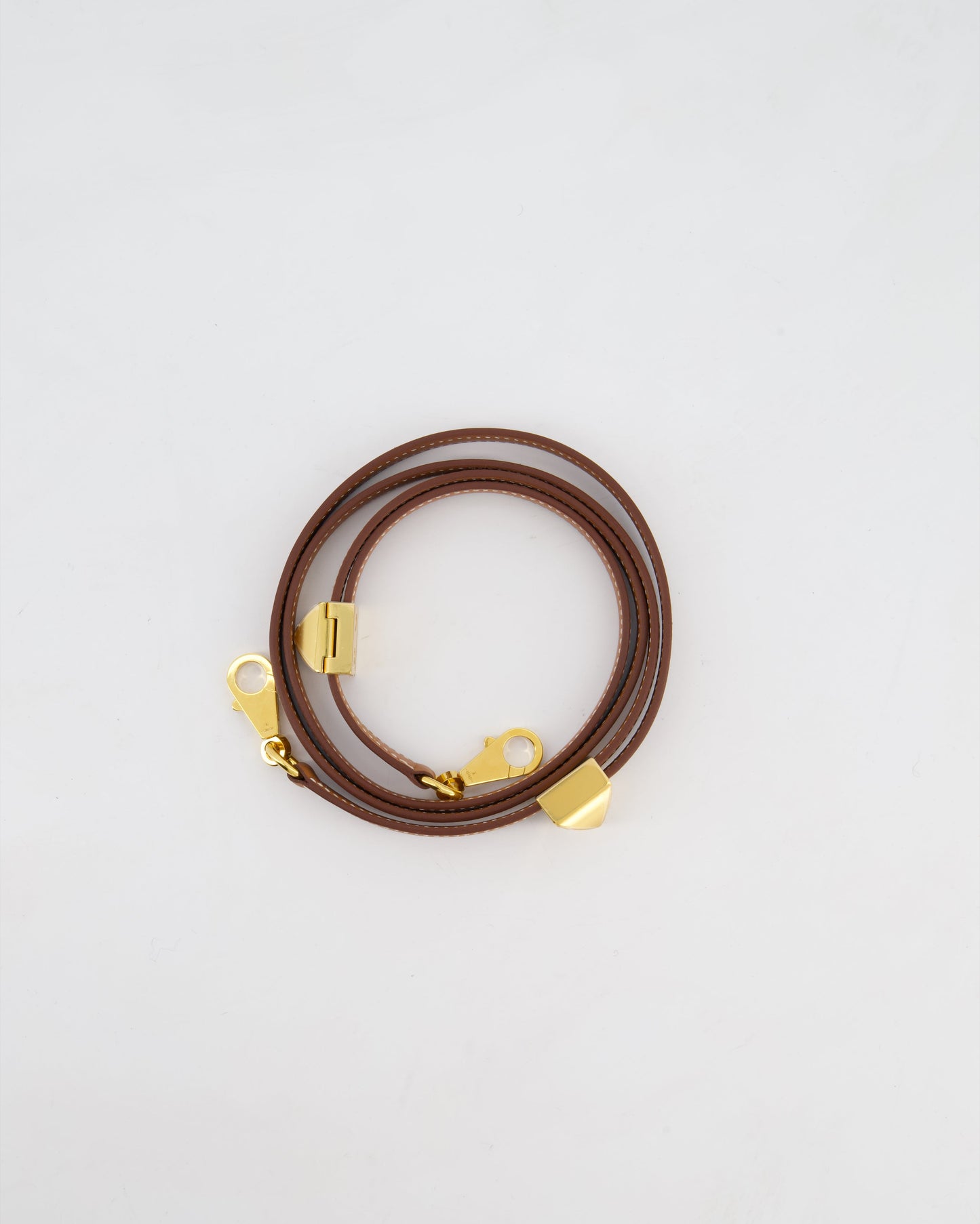 Hermès Medor Adjustable Bag Strap in Gold Swift Leather with Gold Hardware
