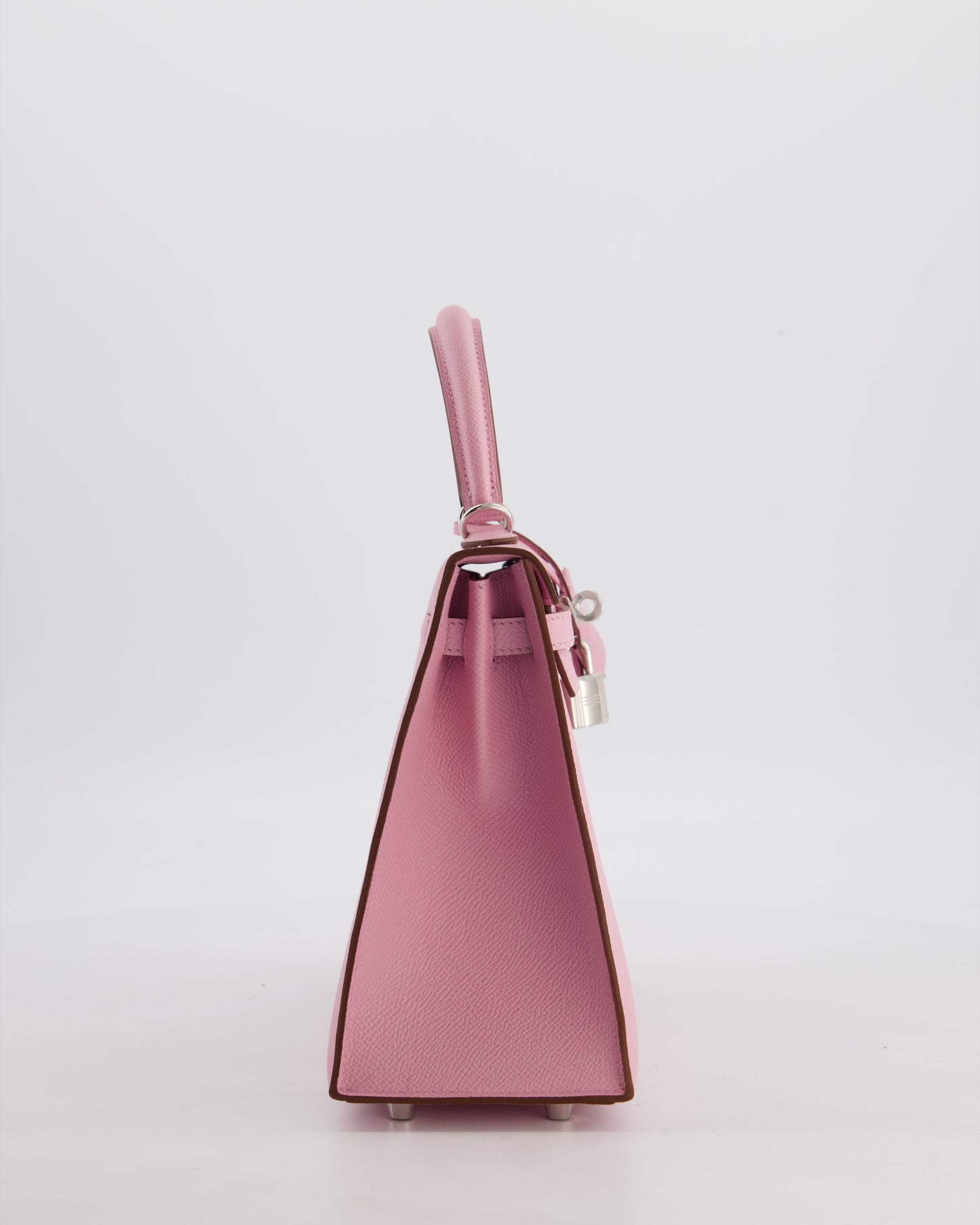 *SUPER HOT & RARE* Hermès Kelly 25 Sellier Bag in Mauve Sylvestre Epsom Leather with Palladium Hardware