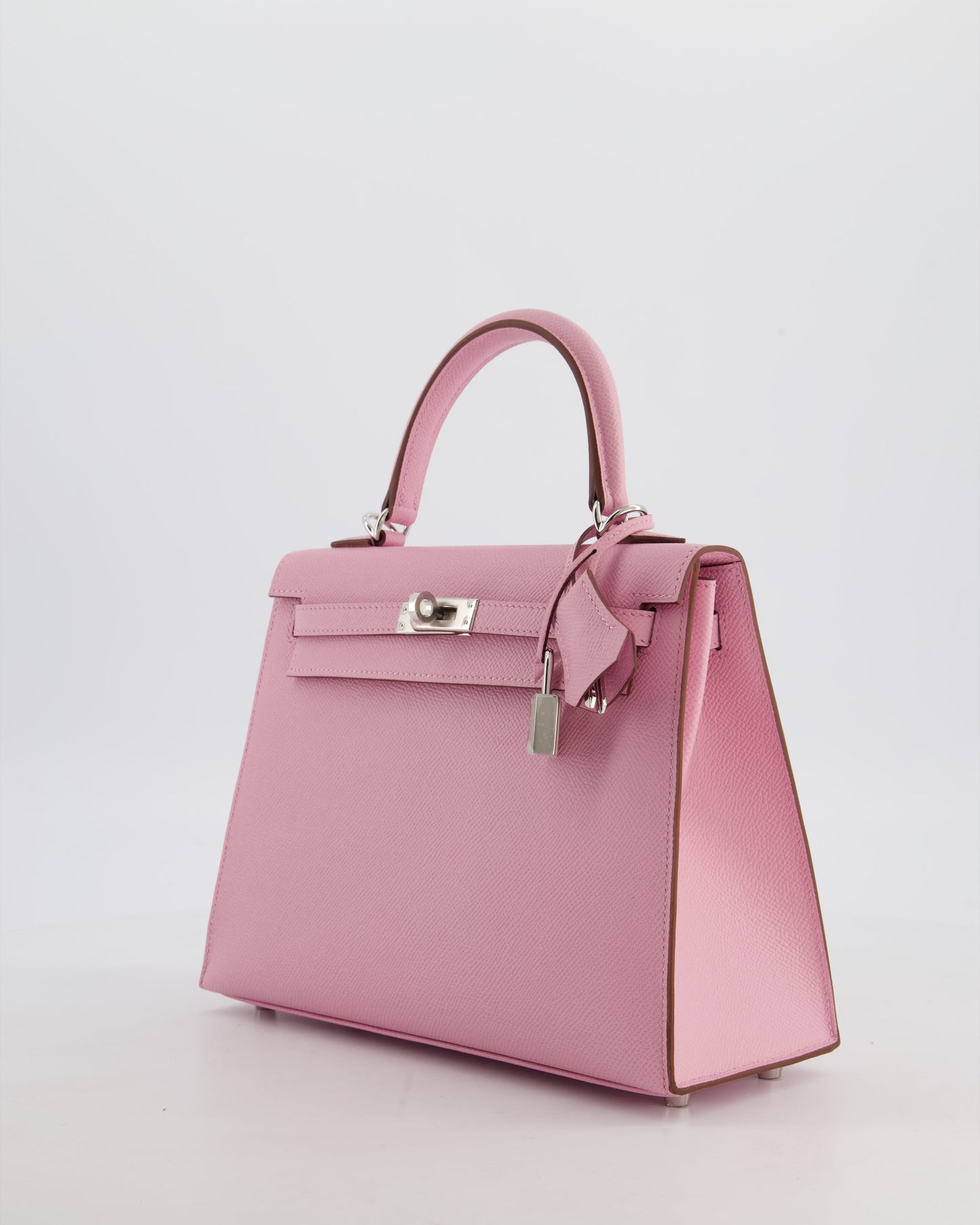 *SUPER HOT & RARE* Hermès Kelly 25 Sellier Bag in Mauve Sylvestre Epsom Leather with Palladium Hardware
