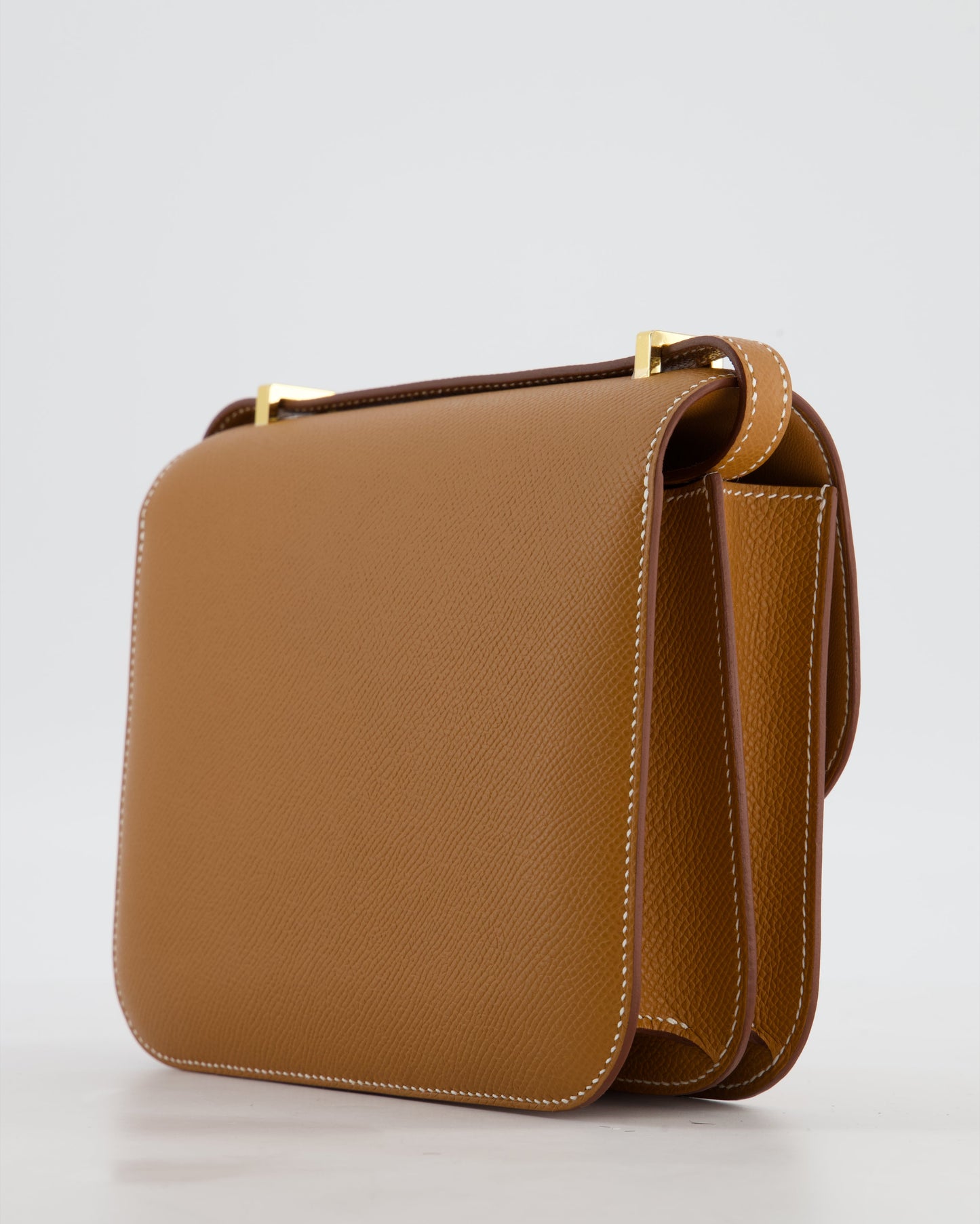 Hermès Mini Constance III Miroir 18 Bag in Gold Epsom Leather with Gold Hardware
