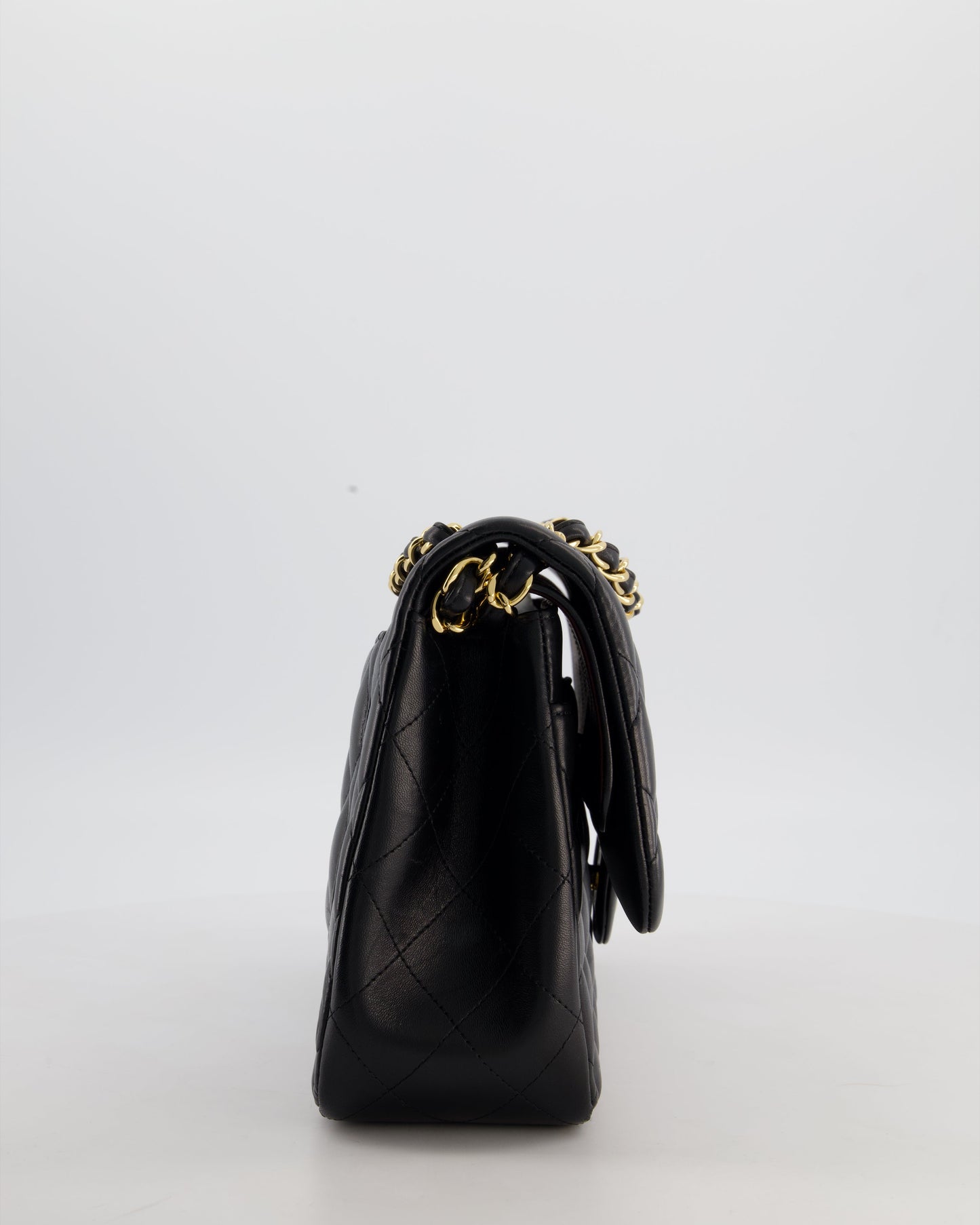 Chanel Classic Jumbo Double Flap Bag in Black Lambskin Leather with Gold Hardware