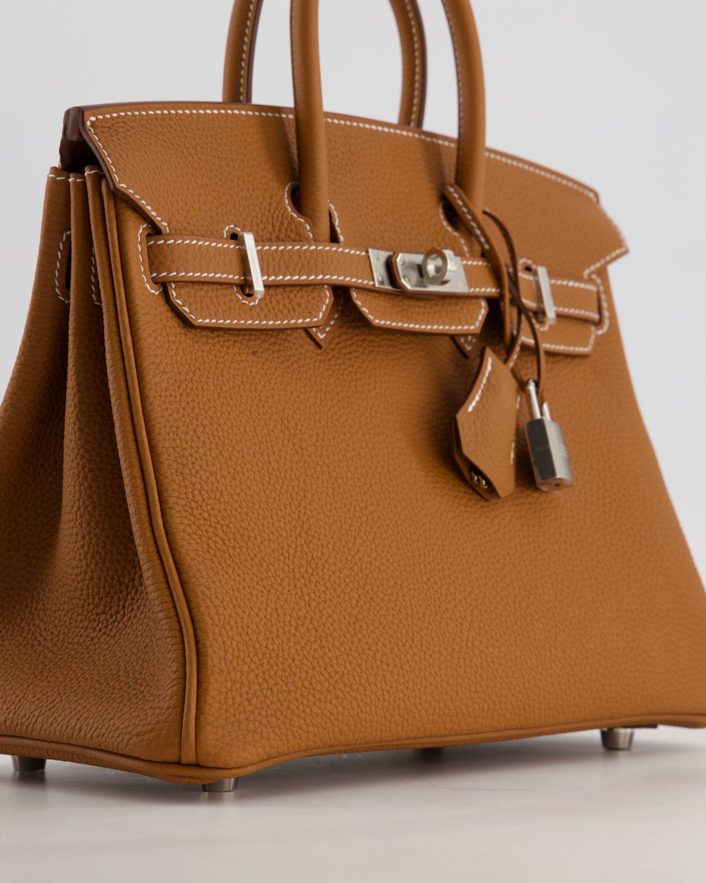 Hermès Birkin 25 Retourne Gold Togo Leather with Palladium Hardware