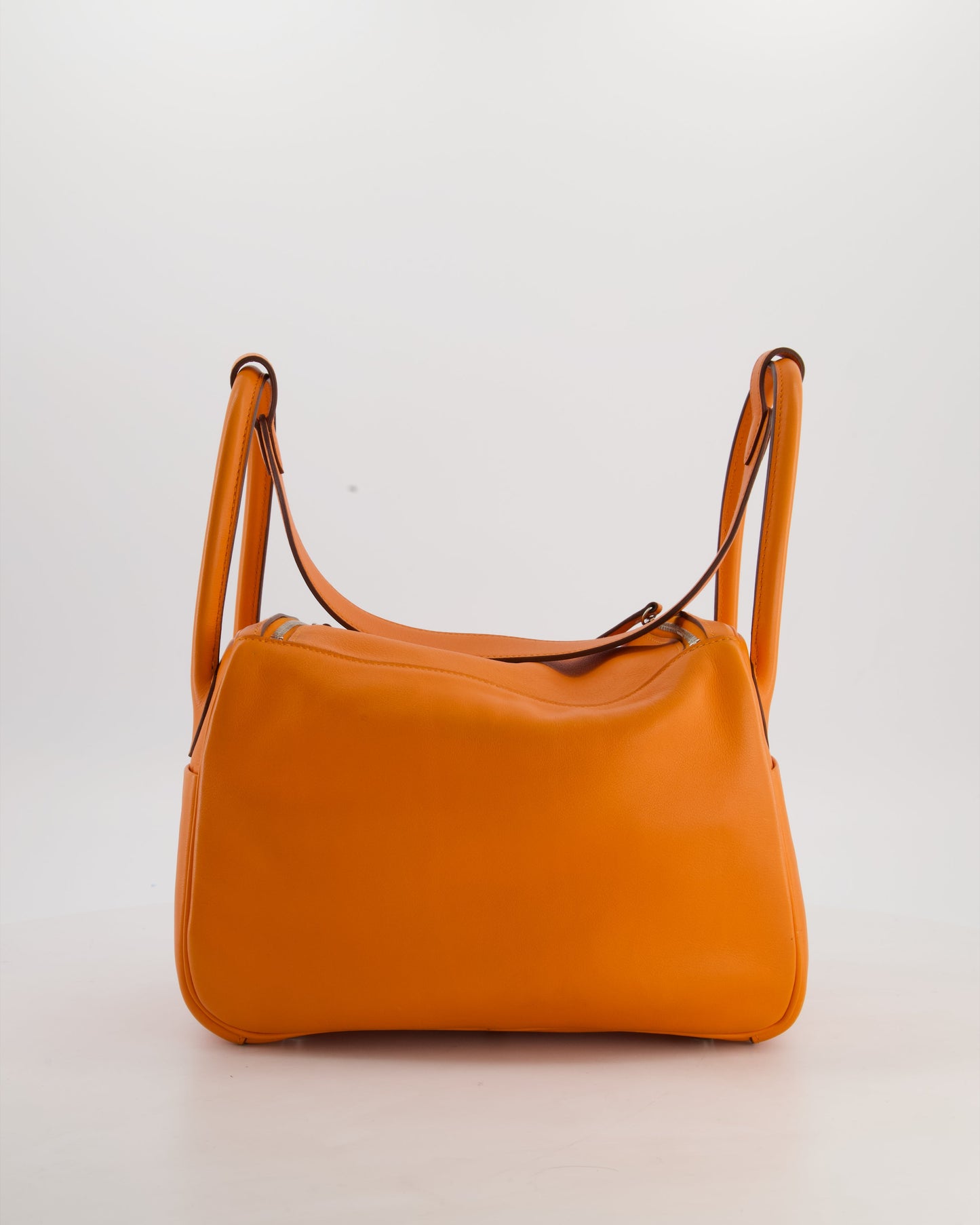 Hermès Lindy 26 Bag in Orange H Swift Leather with Palladium Hardware