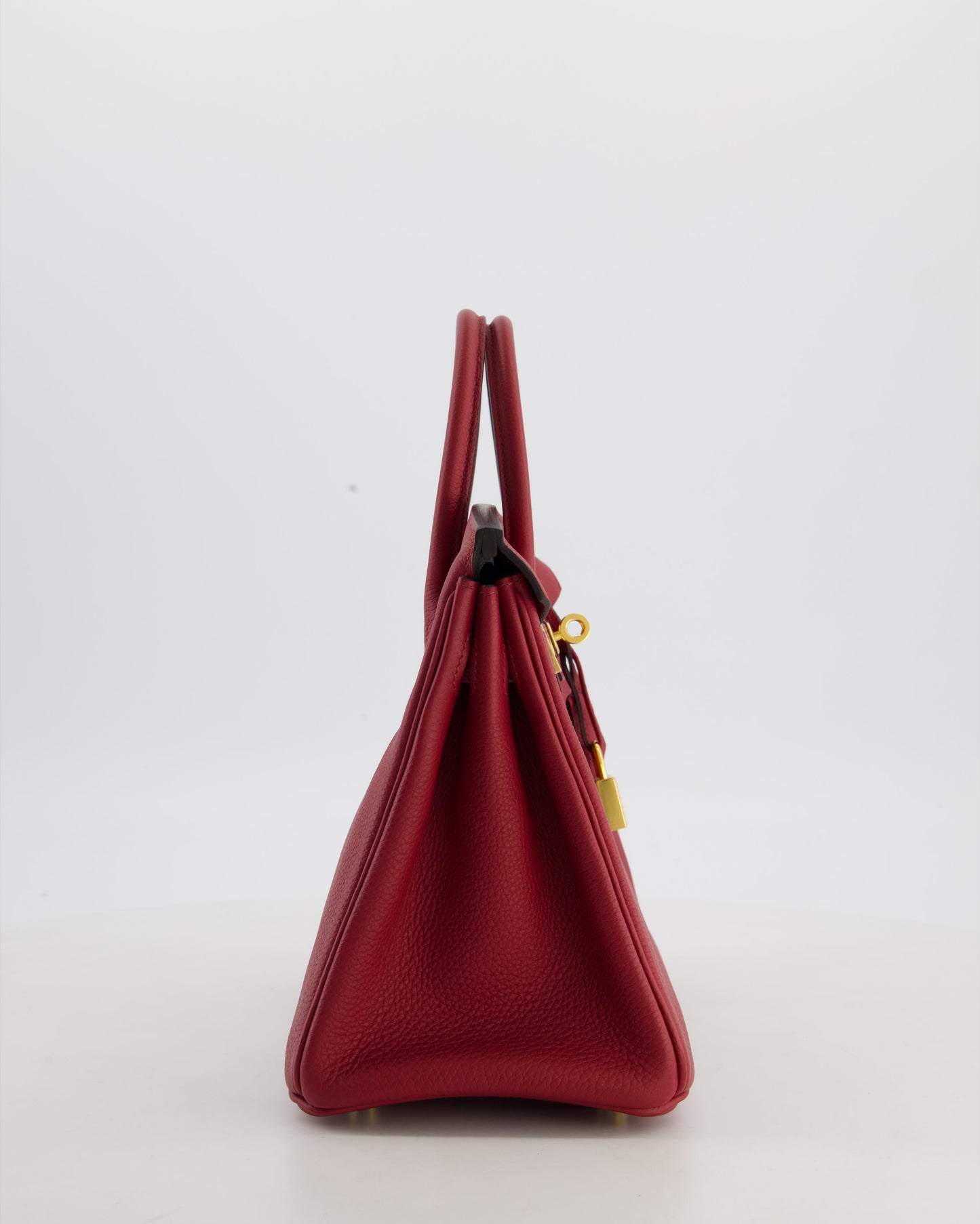 Hermès Birkin 25 Retourne Bag in Rouge Grenat Togo Leather with Gold Hardware