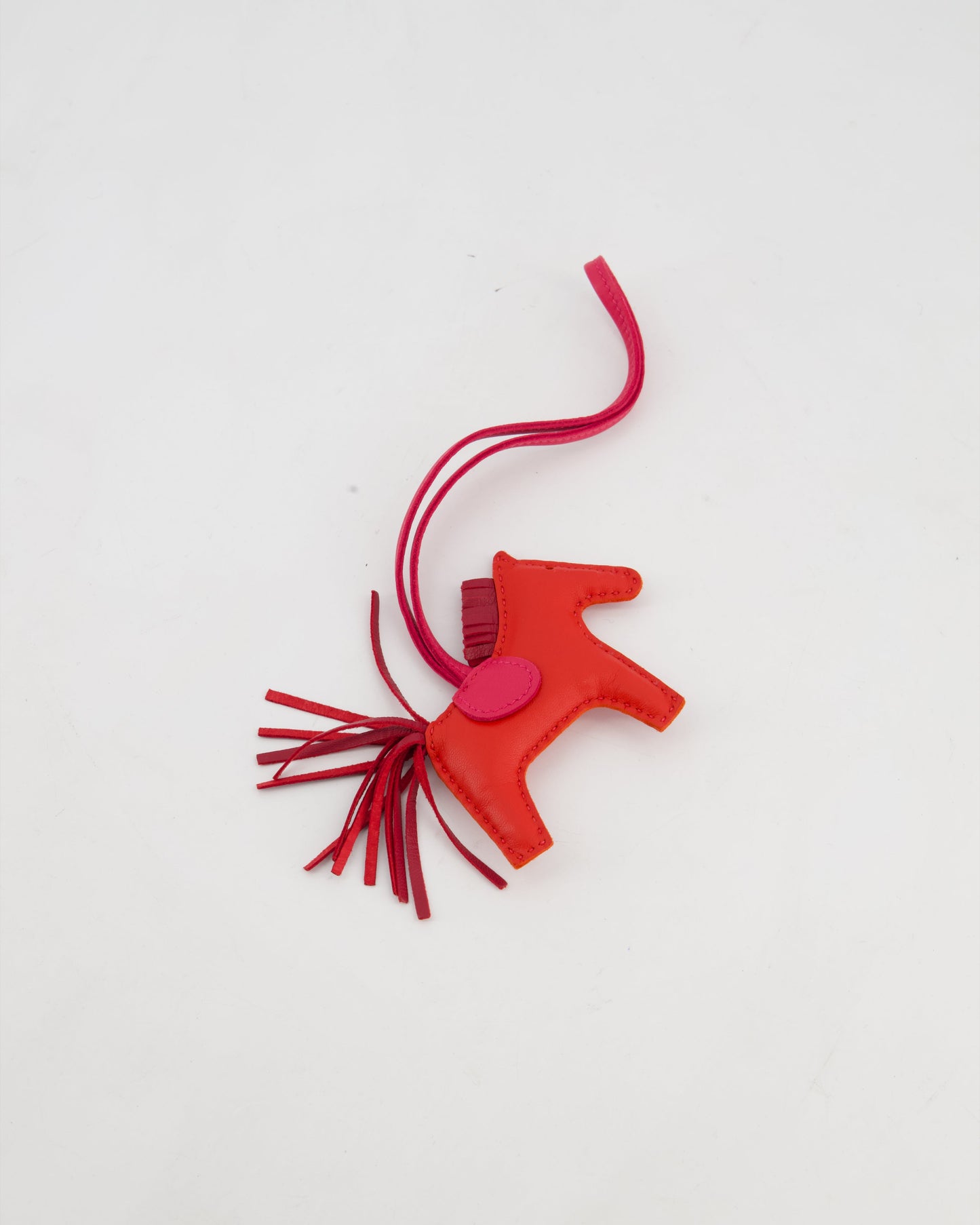 Hermès Rose Jaipur Rodeo in Leather PM Rodeo Bag Charm