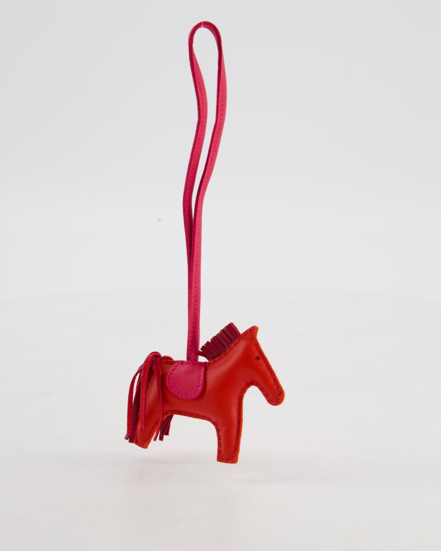 Hermès Rose Jaipur Rodeo in Leather PM Rodeo Bag Charm