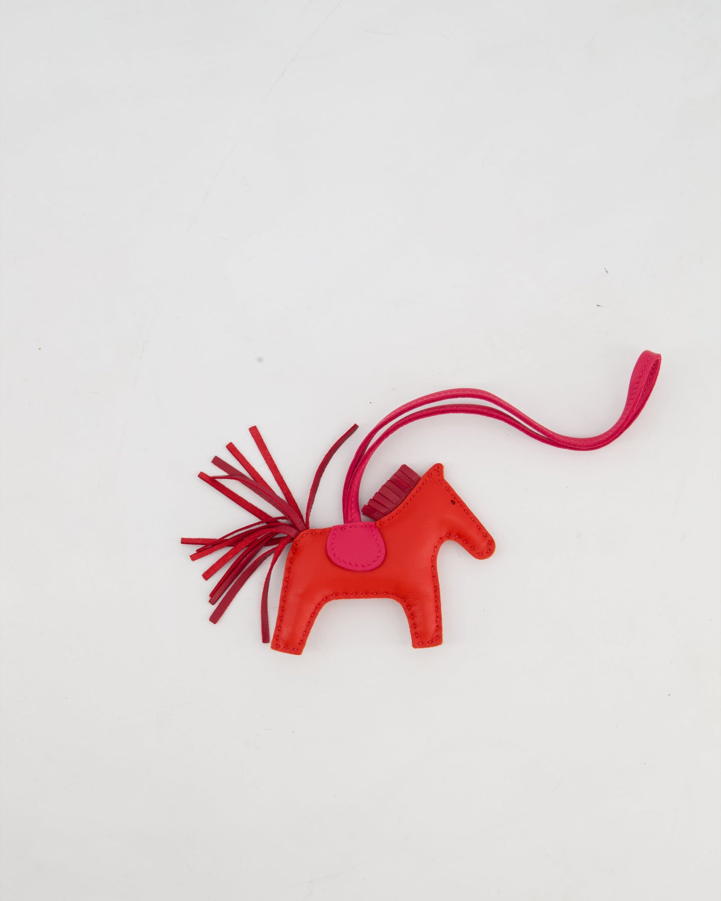 Hermès Rose Jaipur Rodeo in Leather PM Rodeo Bag Charm