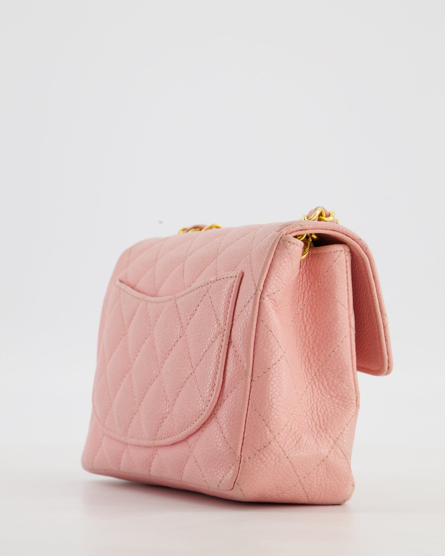 Chanel Pink Mini Square Bag in Caviar Leather with 24K Gold Hardware