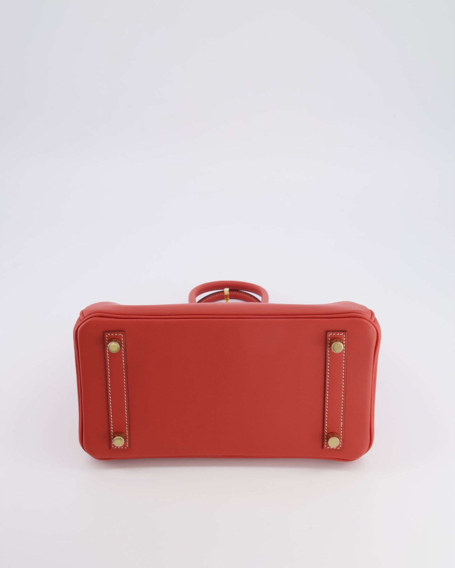 Hermès Birkin 25 Retourne Bag in Sanguine Swift Leather with Gold Hardware