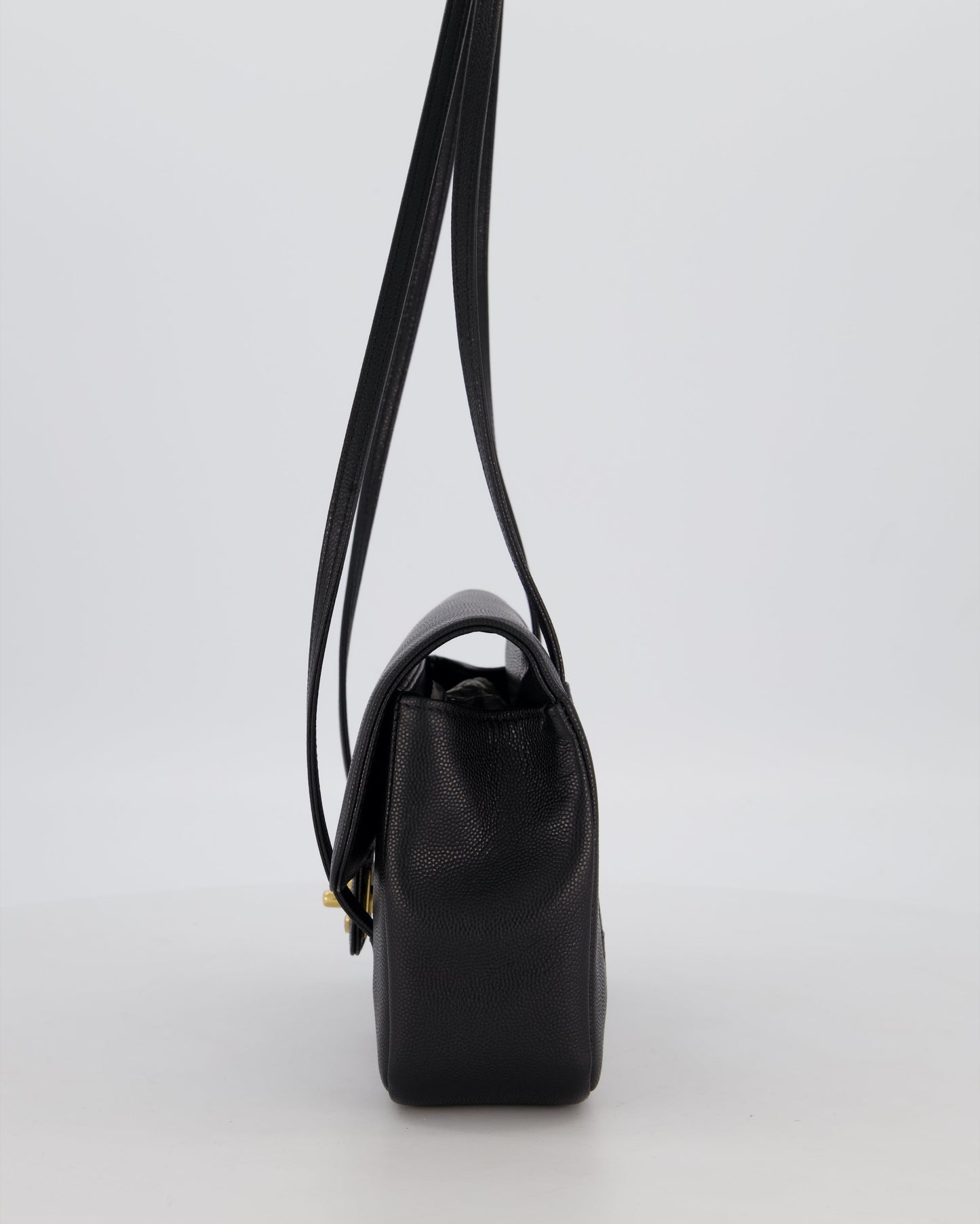 *RARE* Chanel 26P Preppy Coco Small Flap Bag in Shiny Caviar Leather with Gold Hardware