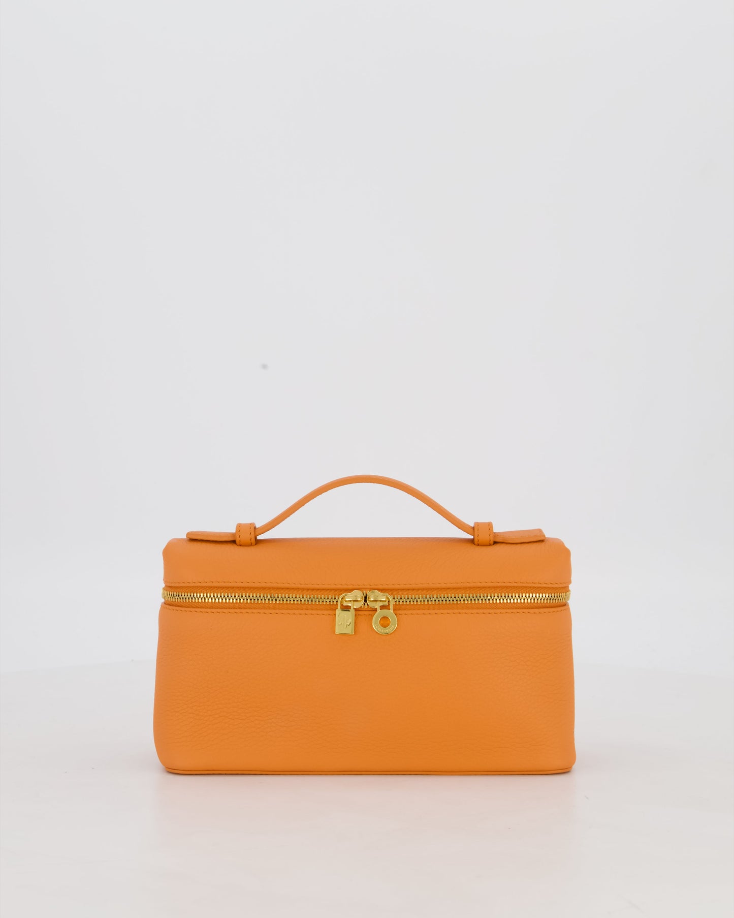 Loro Piana Extra Pocket L19 Bag in Orange Calfskin Leather with Gold Hardware