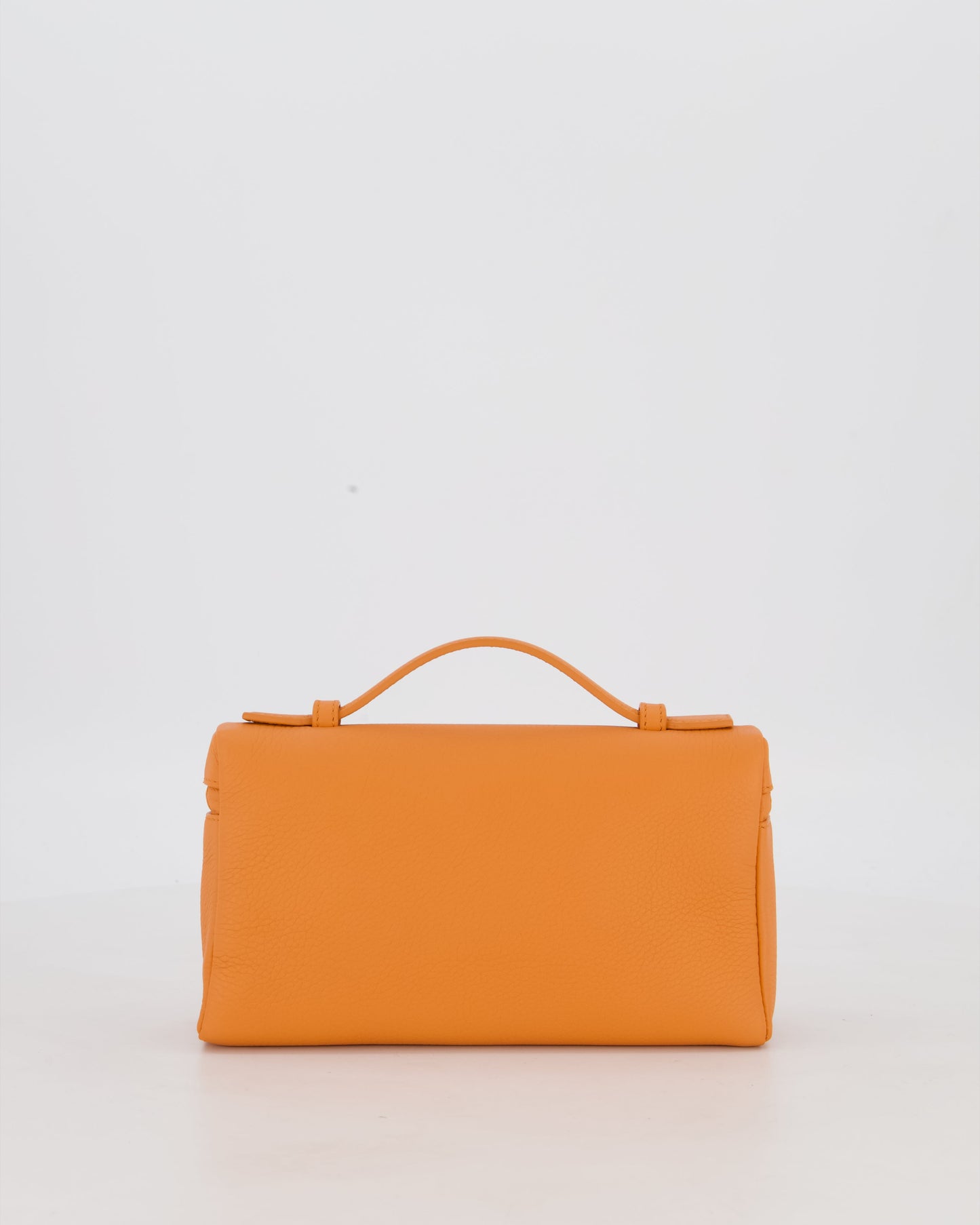 Loro Piana Extra Pocket L19 Bag in Orange Calfskin Leather with Gold Hardware