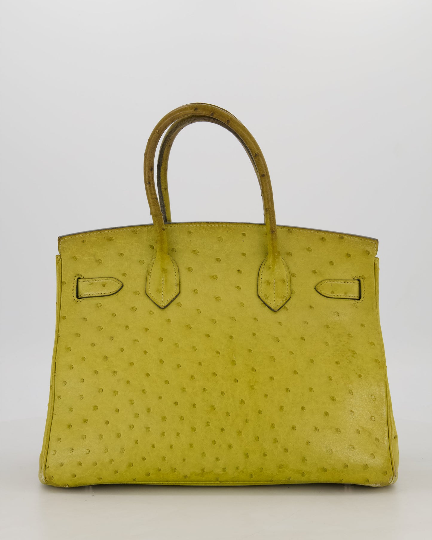 Hermès Birkin 30 Retourne Bag in Vert Anis Ostrich Leather with Palladium Hardware