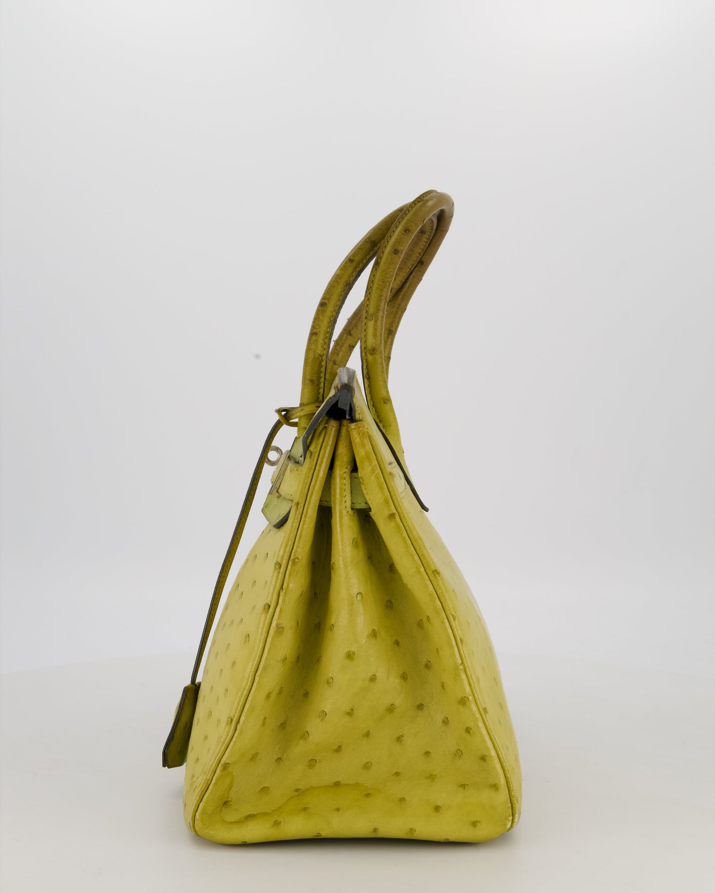 Hermès Birkin 30 Retourne Bag in Vert Anis Ostrich Leather with Palladium Hardware