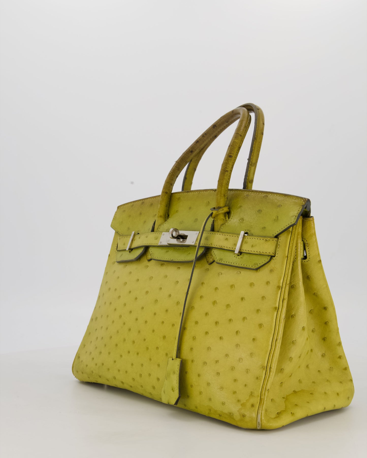 Hermès Birkin 30 Retourne Bag in Vert Anis Ostrich Leather with Palladium Hardware