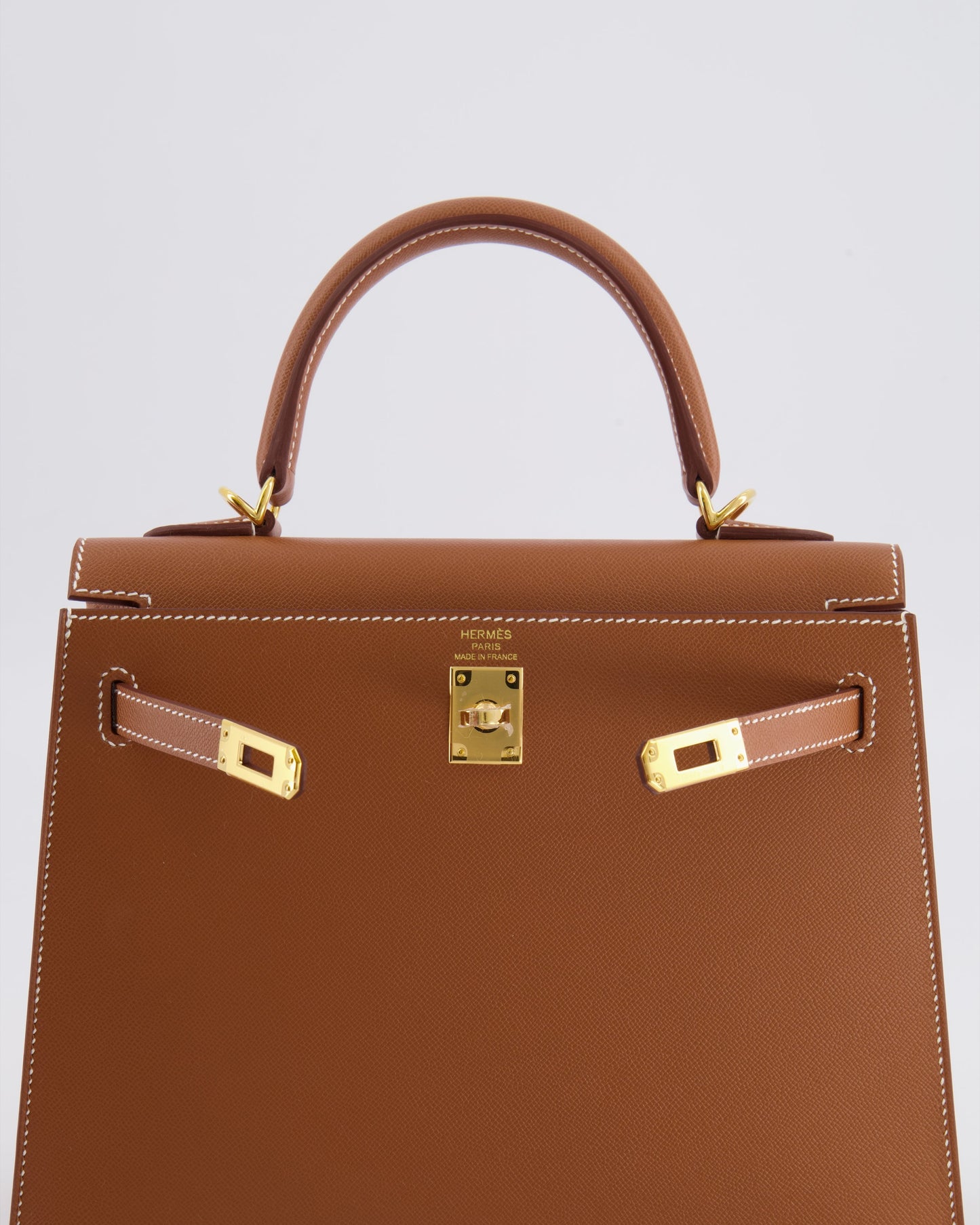 Hermès Kelly 25 II Sellier Bag in Gold Madame Leather with Gold Hardware