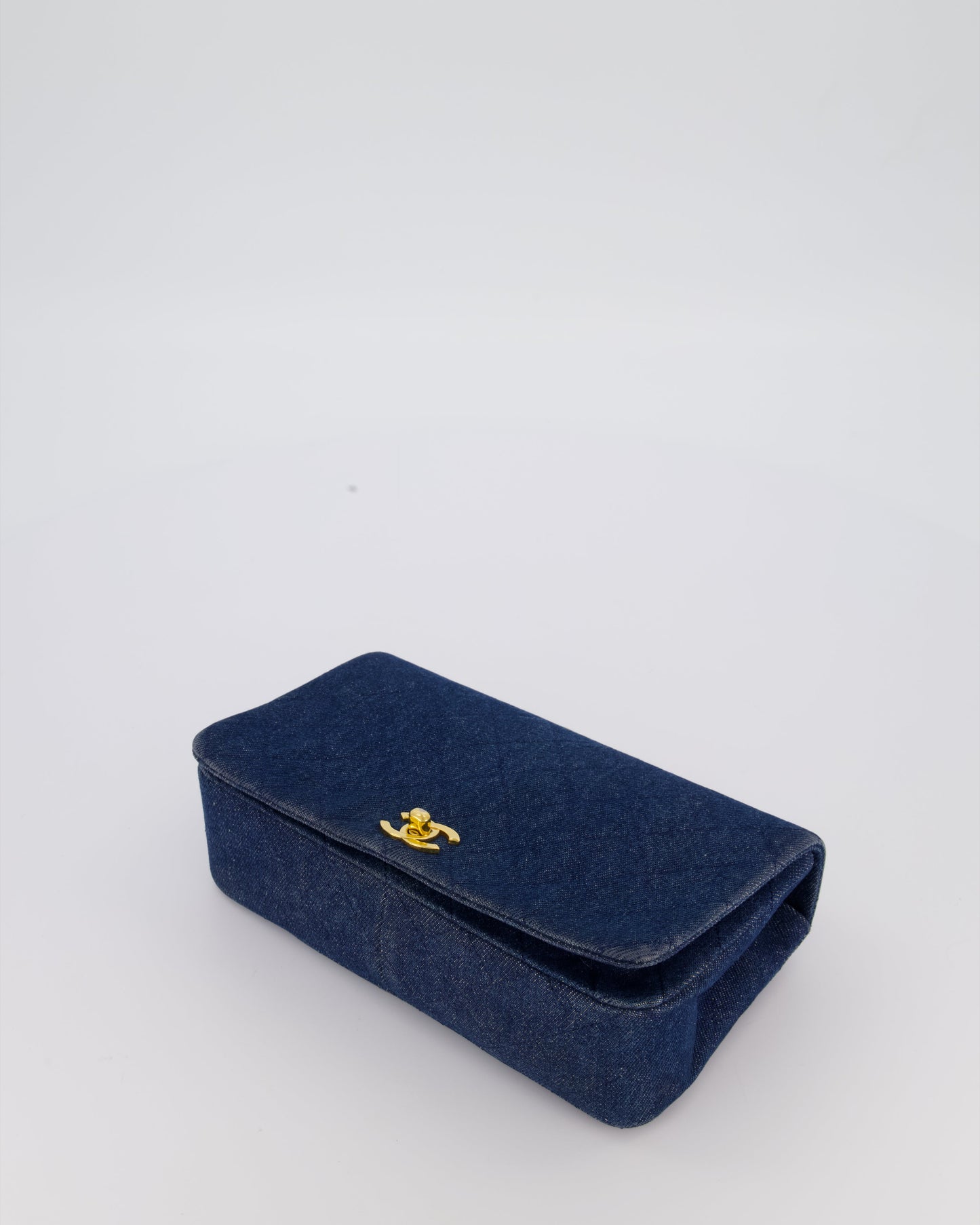 Chanel Single Chain Flap Bag in Quilted Denim with 24K Gold Hardware