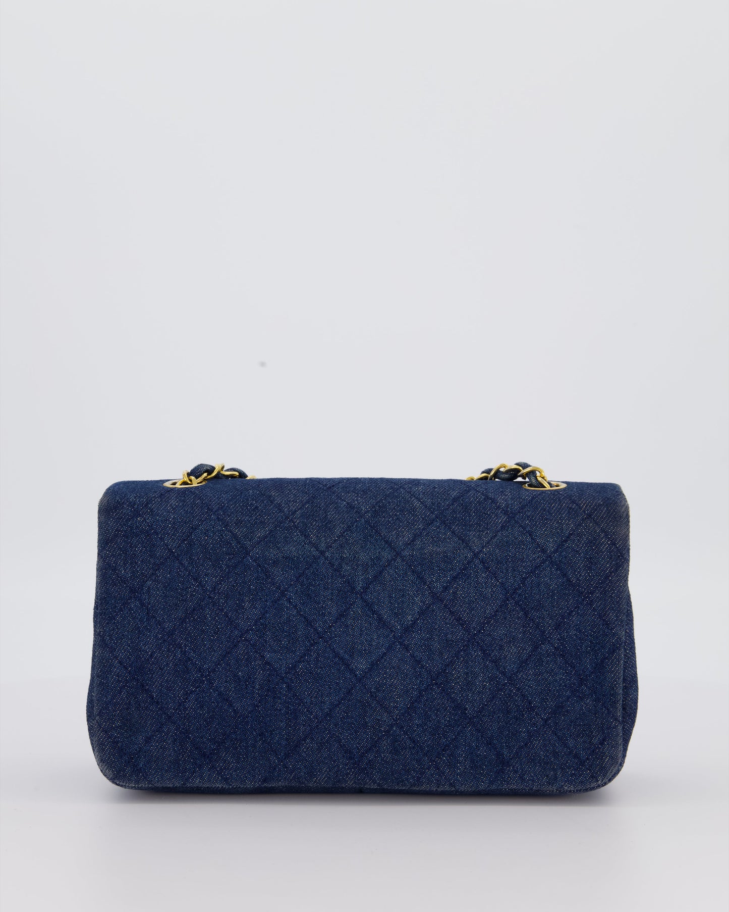 Chanel Single Chain Flap Bag in Quilted Denim with 24K Gold Hardware