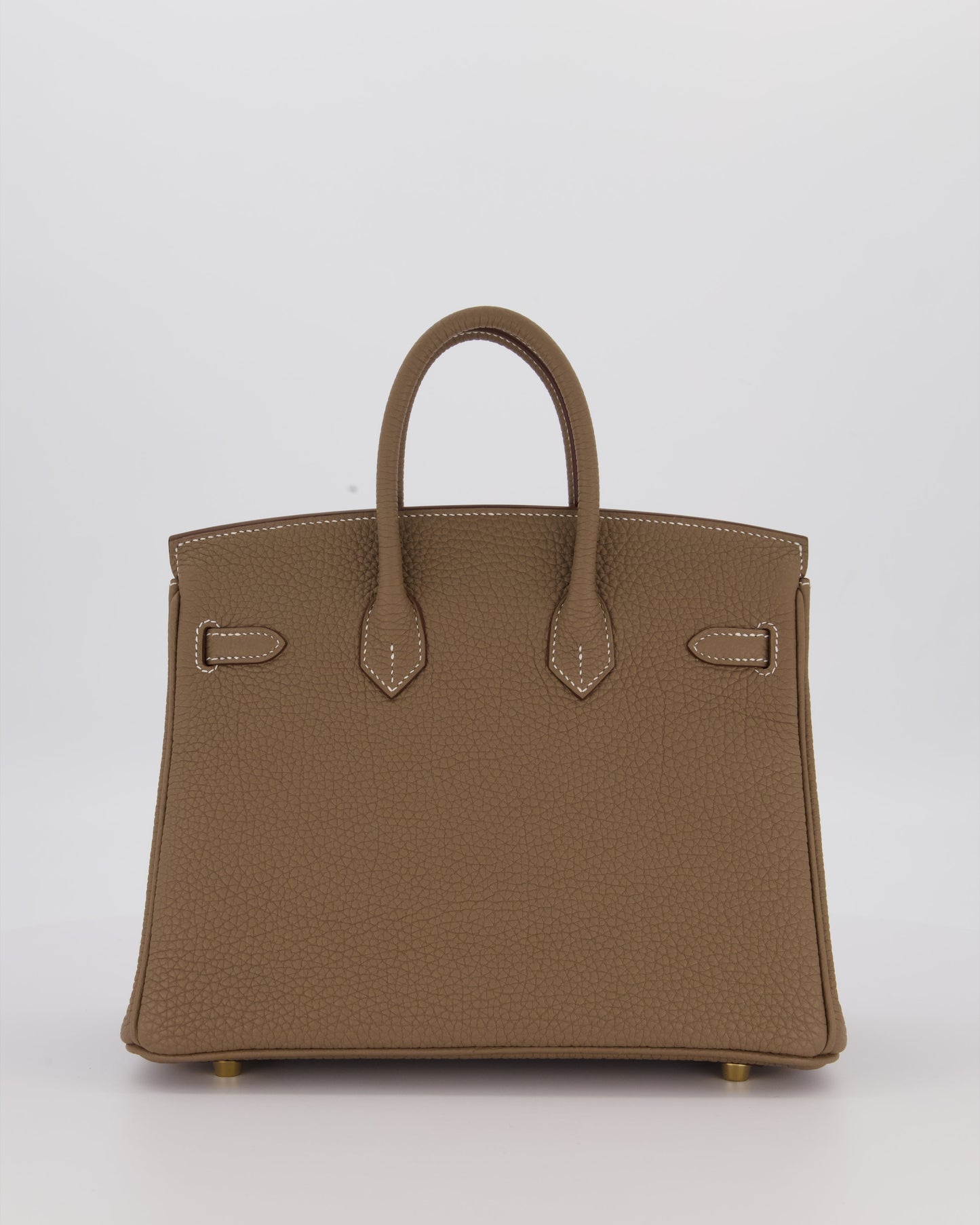Hermès Birkin 25 Retourne Bag in Etoupe Togo Leather with Gold Hardware