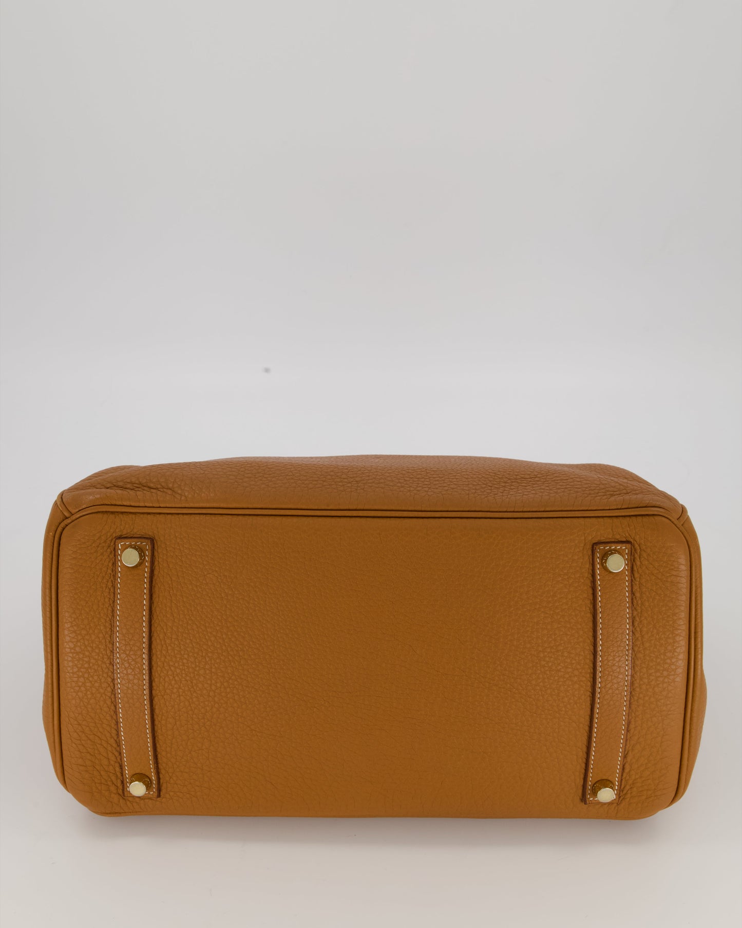 Hermès Birkin 35 Retourne Bag in Gold Clemence Leather with Gold Hardware
