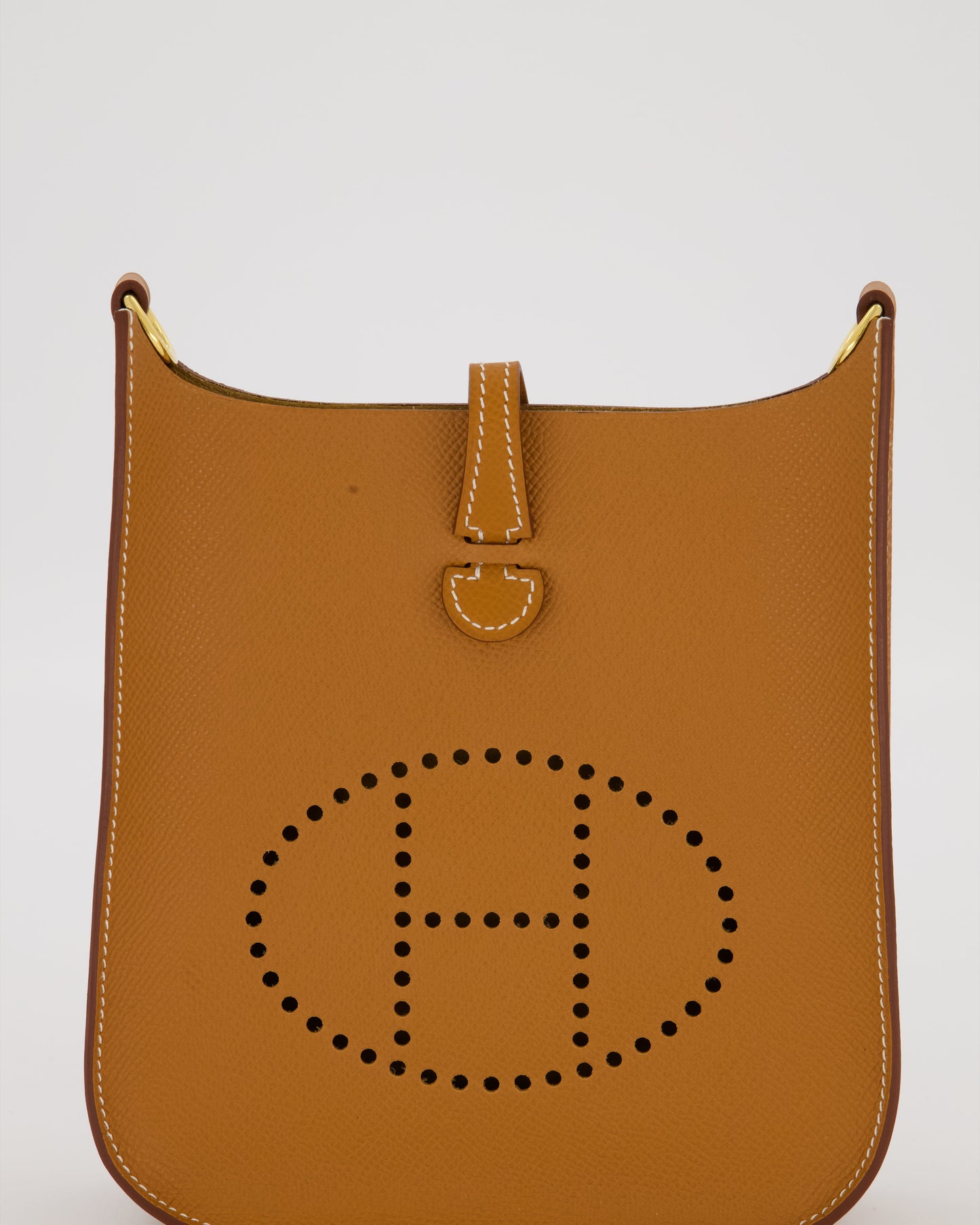 Hermès Gold Mini Evelyne Sellier Bag in Epsom Leather with Gold Hardware