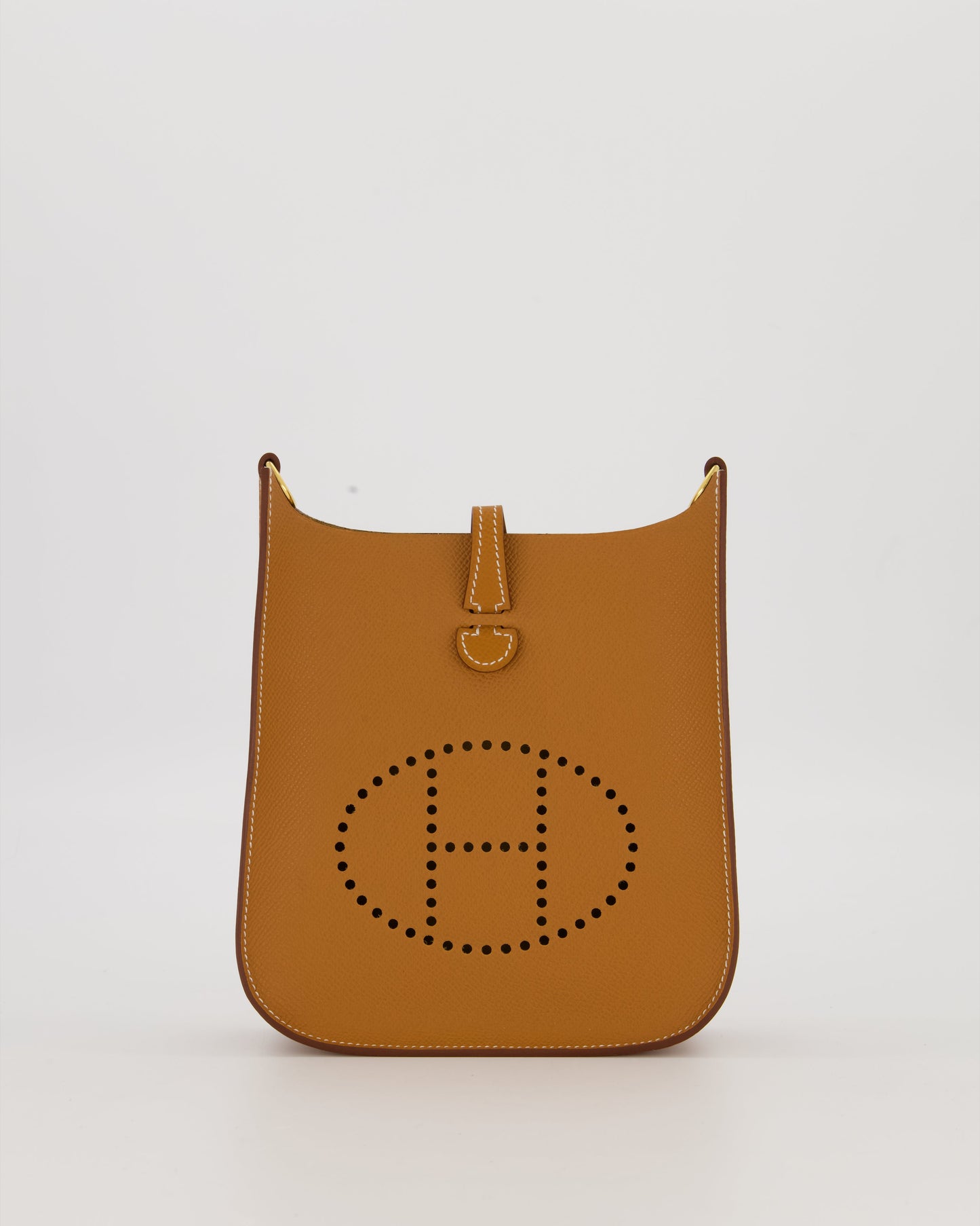 Hermès Gold Mini Evelyne Sellier Bag in Epsom Leather with Gold Hardware