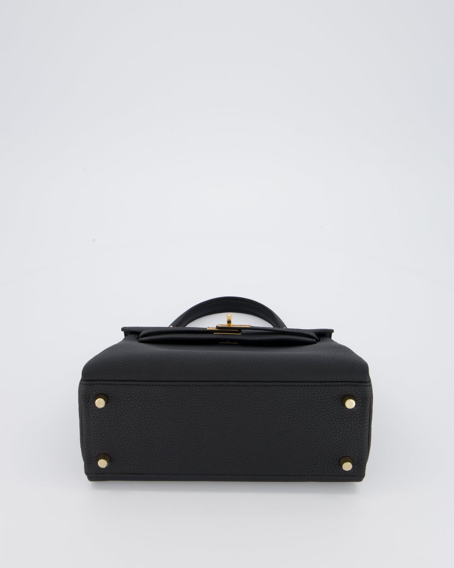 Hermès Kelly 25 Retourne Bag in Noir Togo Leather with Gold Hardware