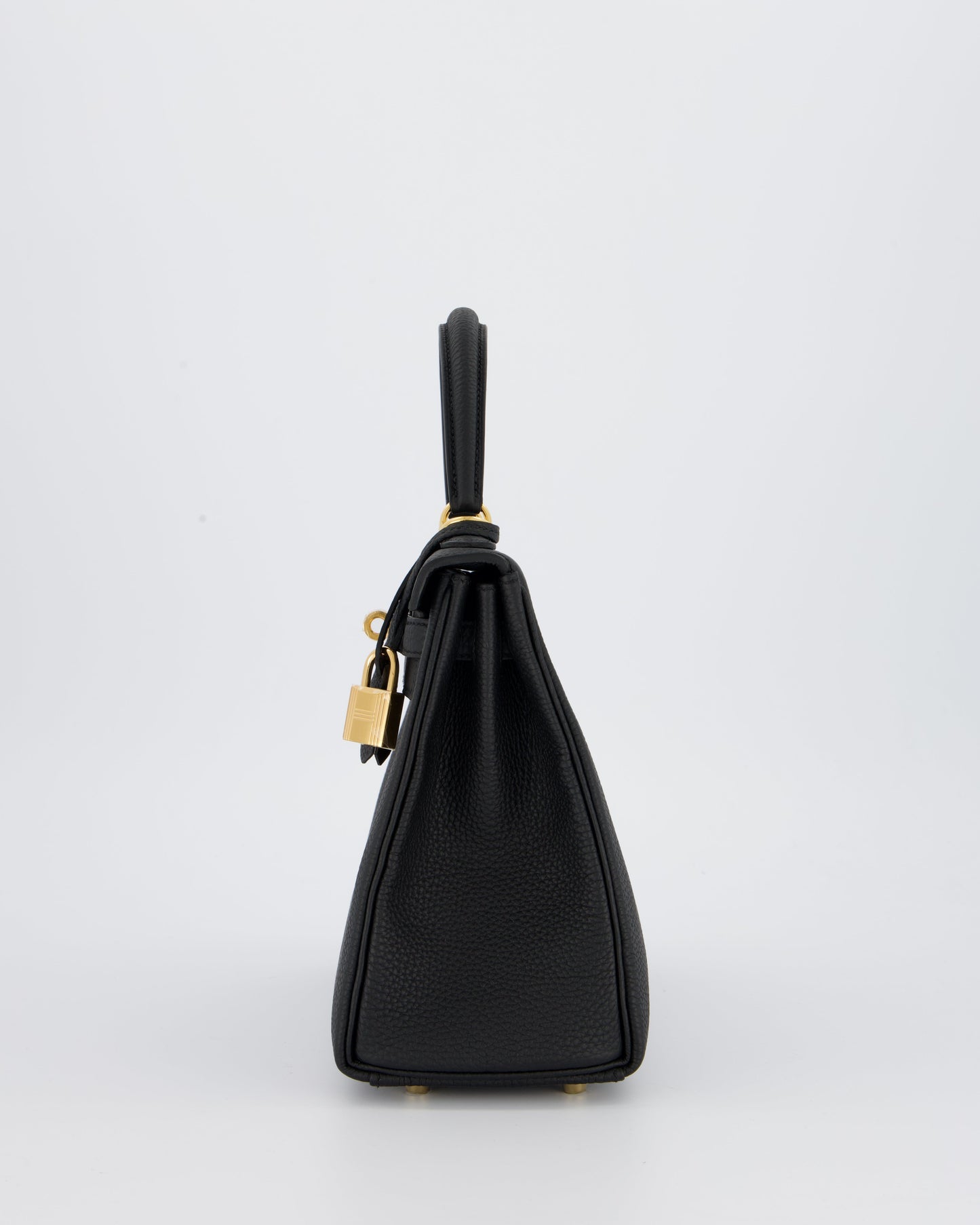 Hermès Kelly 25 Retourne Bag in Noir Togo Leather and Gold Hardware