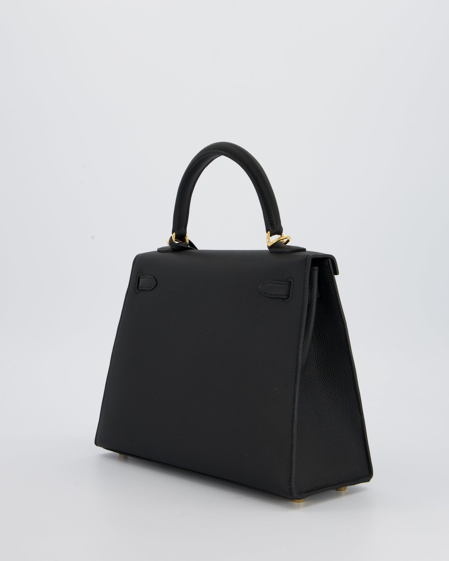*HOT* Hermès Kelly 25 Sellier Bag in Noir Epsom Leather with Gold Hardware