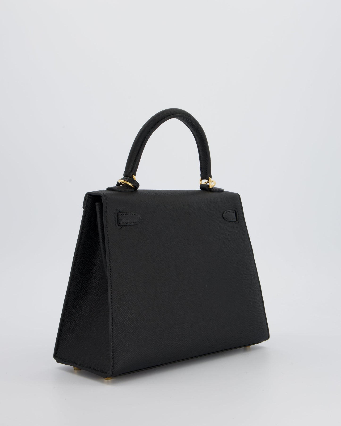 *HOT* Hermès Kelly 25 Sellier Bag in Noir Epsom Leather with Gold Hardware