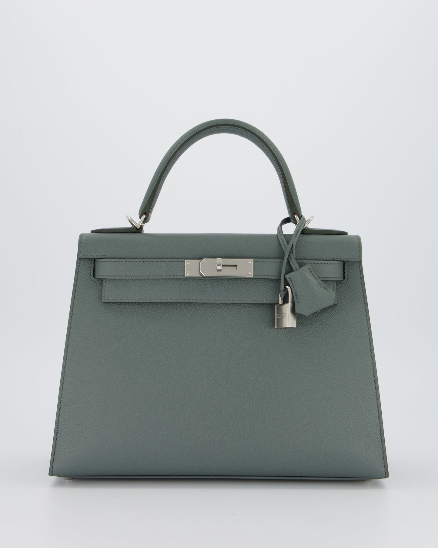 Hermès Kelly 28 Sellier Bag in Vert Amande Epsom Leather with Palladium Hardware