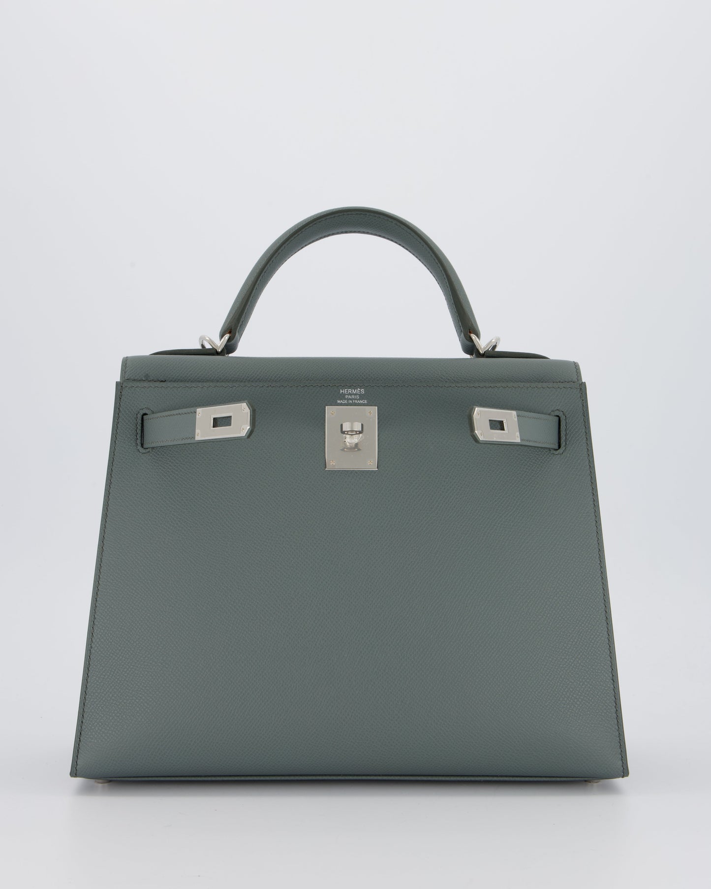Hermès Kelly 28 Sellier Bag in Vert Amande Epsom Leather with Palladium Hardware