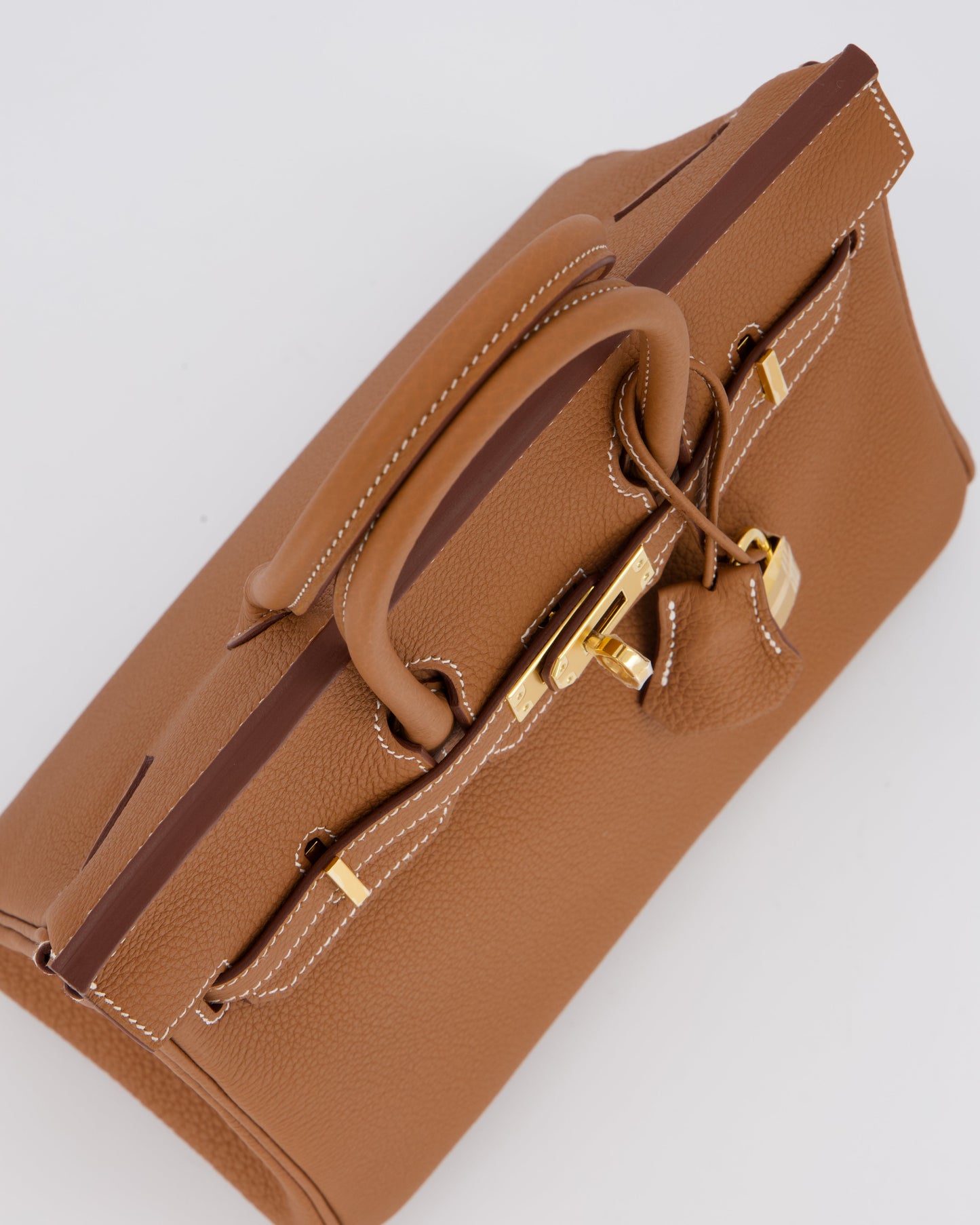 *HOT* Hermès Birkin 25 Retourne Bag in Gold Togo Leather with Gold Hardware