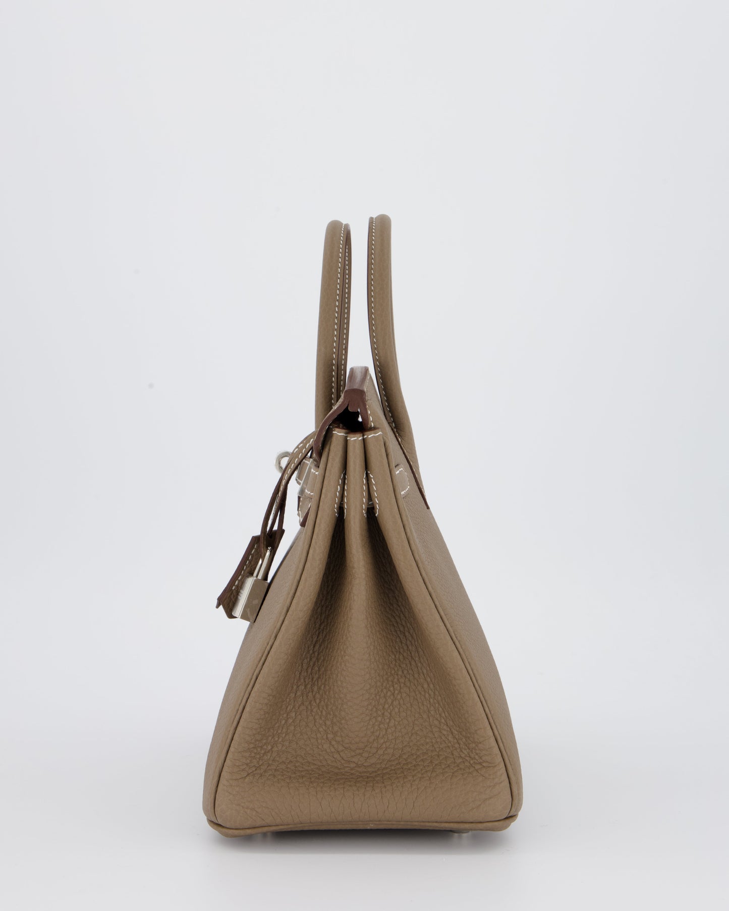 Hermès Birkin 25 Retourne Bag in Etoupe Togo Leather with Palladium Hardware