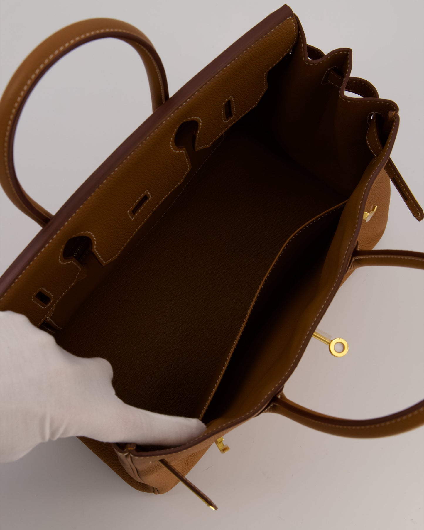 *RARE* Hermès Birkin 30 Retourne Bag in Gold Togo Leather With Gold Hardware