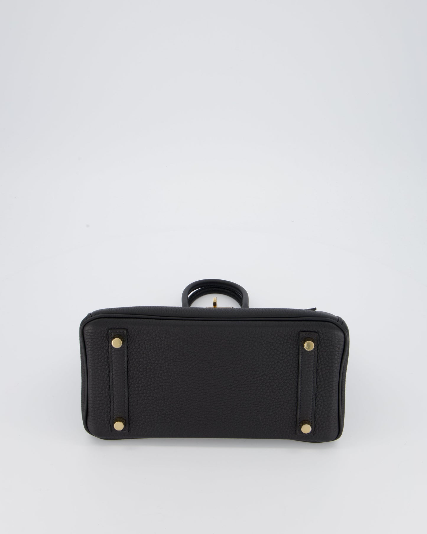 *SUPER RARE* Hermès Birkin 25 Retourne Bag in Noir Togo Leather with Permabrass Hardware