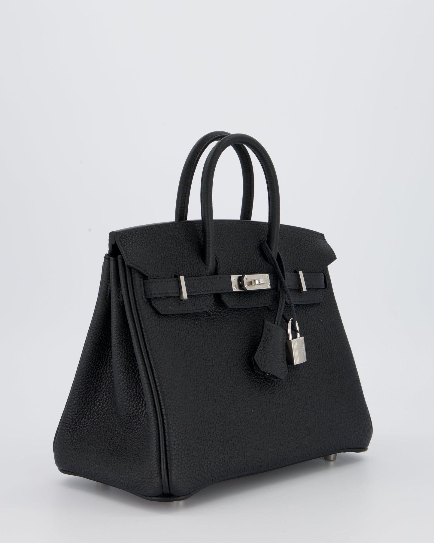 *VERY RARE* Hermès Birkin 25 Retourne Bag in Noir Togo Leather with Palladium Hardware