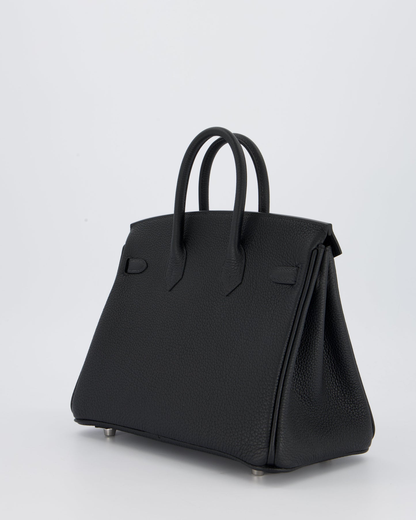 *VERY RARE* Hermès Birkin 25 Retourne Bag in Noir Togo Leather with Palladium Hardware