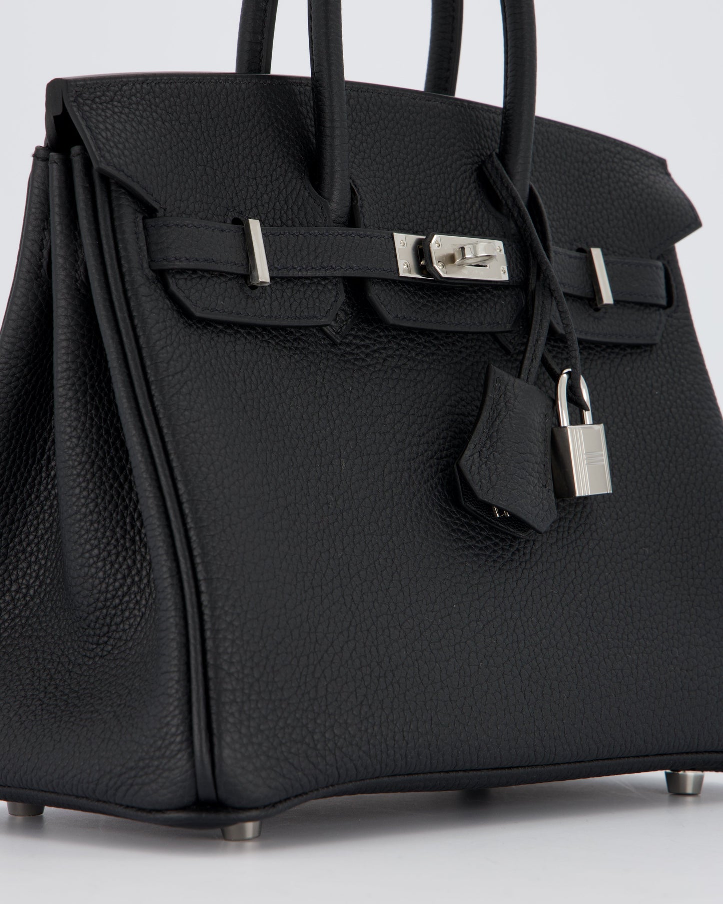 *VERY RARE* Hermès Birkin 25 Retourne Bag in Noir Togo Leather with Palladium Hardware