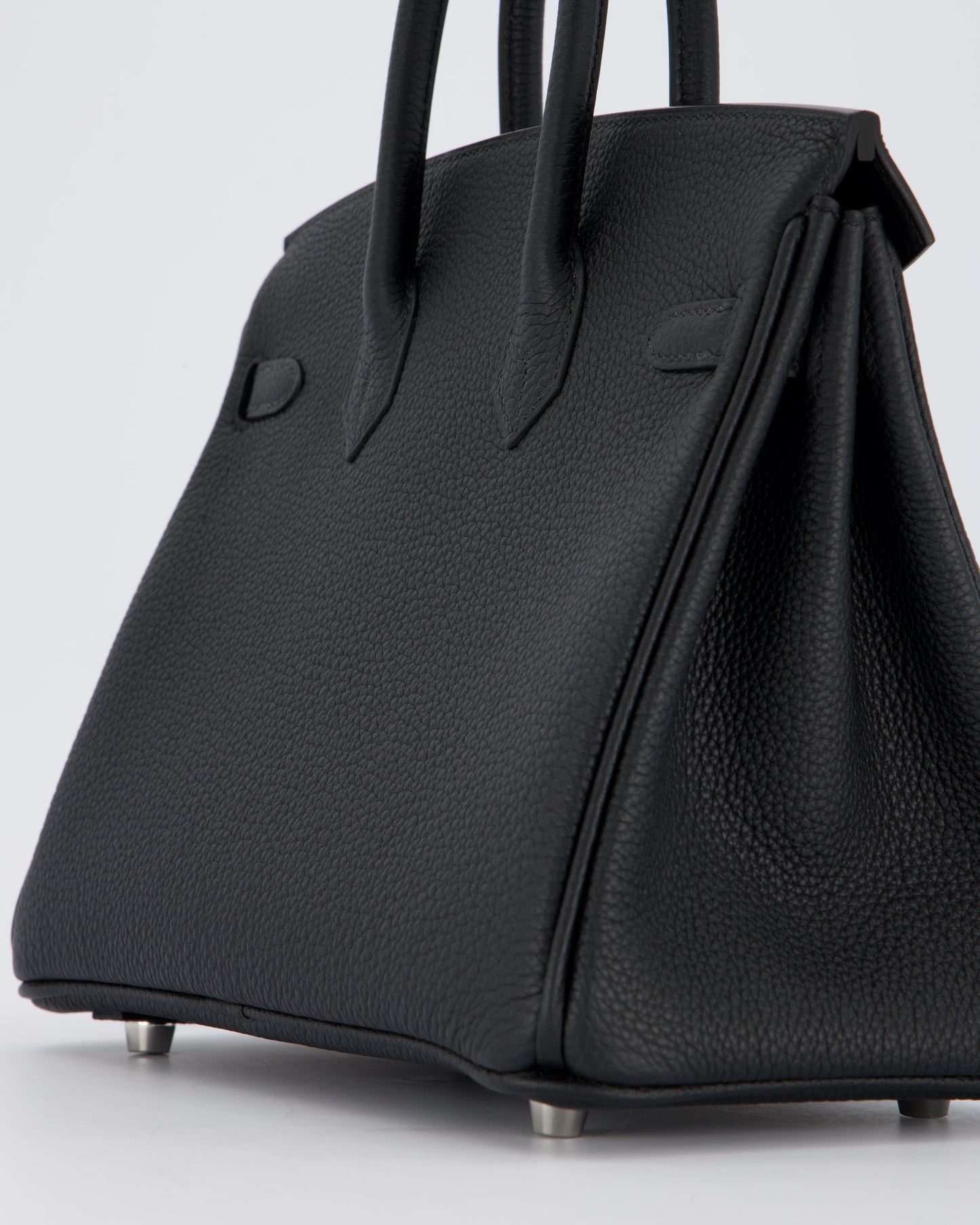 *VERY RARE* Hermès Birkin 25 Retourne Bag in Noir Togo Leather with Palladium Hardware
