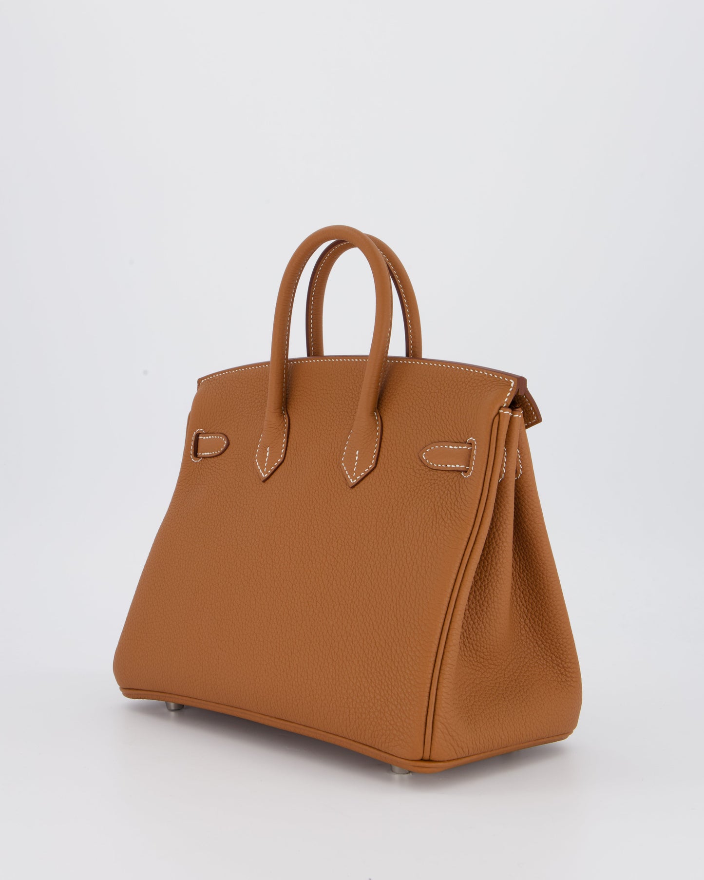 Hermès Birkin 25 Retourne Bag in Gold Togo Leather with Palladium Hardware